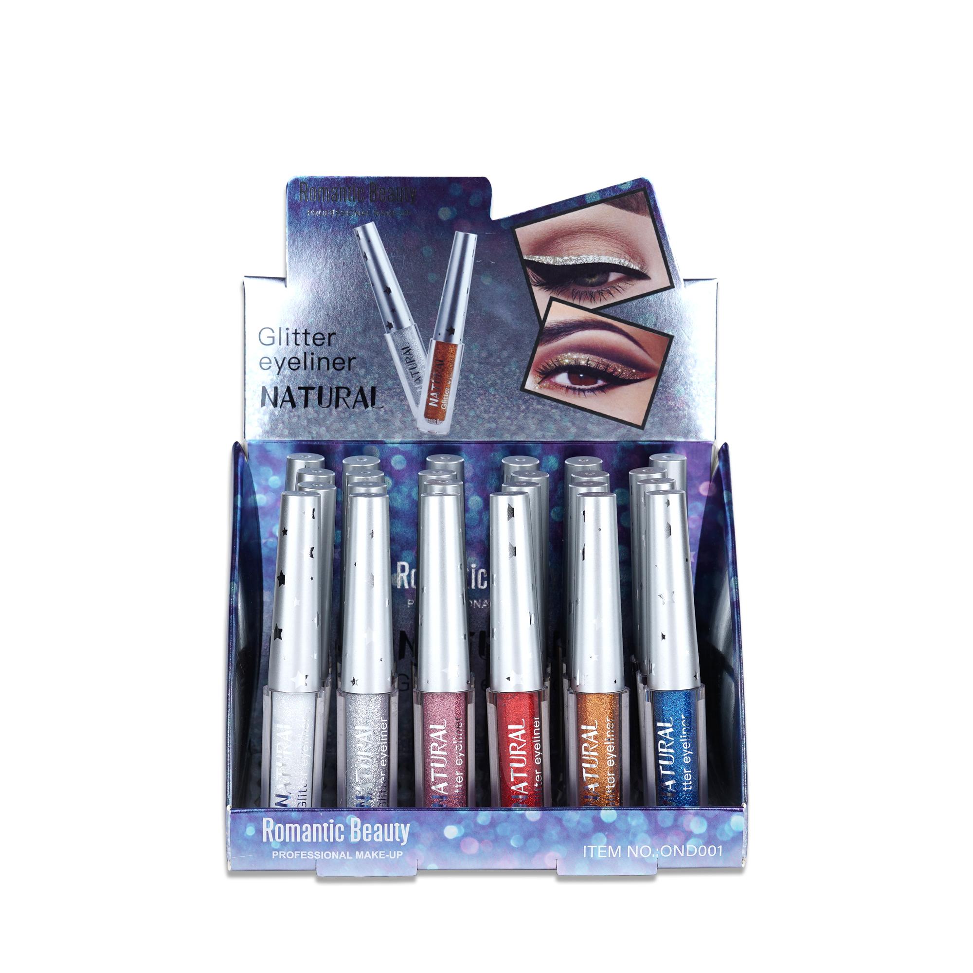 Pack de 24 unidades. DELINEADOR. NATURAL GLITTER