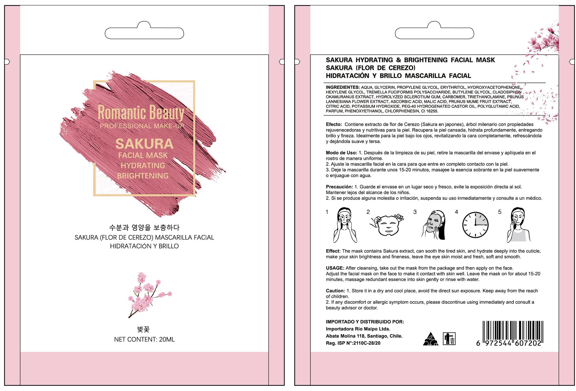 MASCARILLA FACIAL DE SAKURA(12pcs).