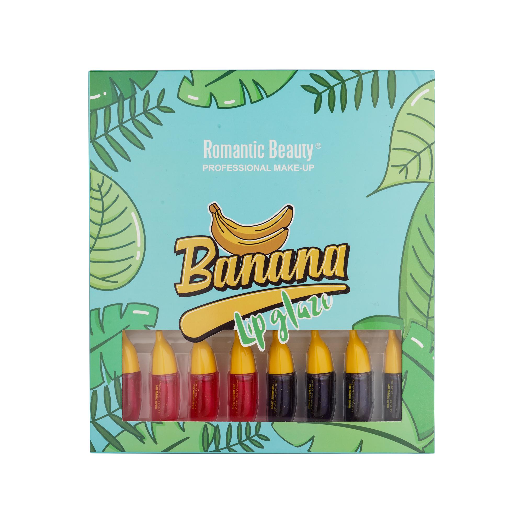 Pack de 24 unidades, LIP GLOSS BANANA LIP GLAZE 24K MAGIC