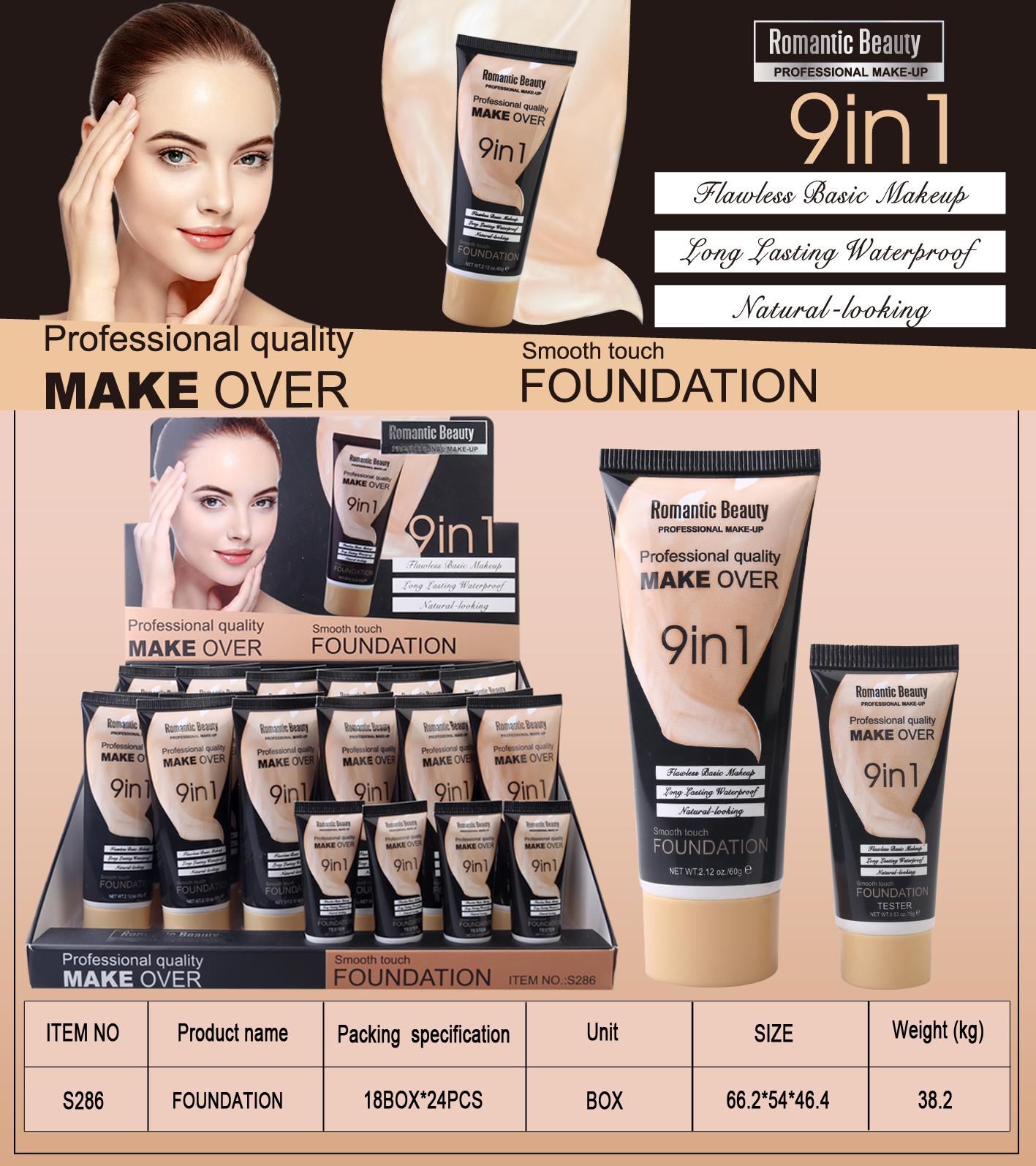 Pack de 24 unidades, BASE MAKE OVER 9 IN 1