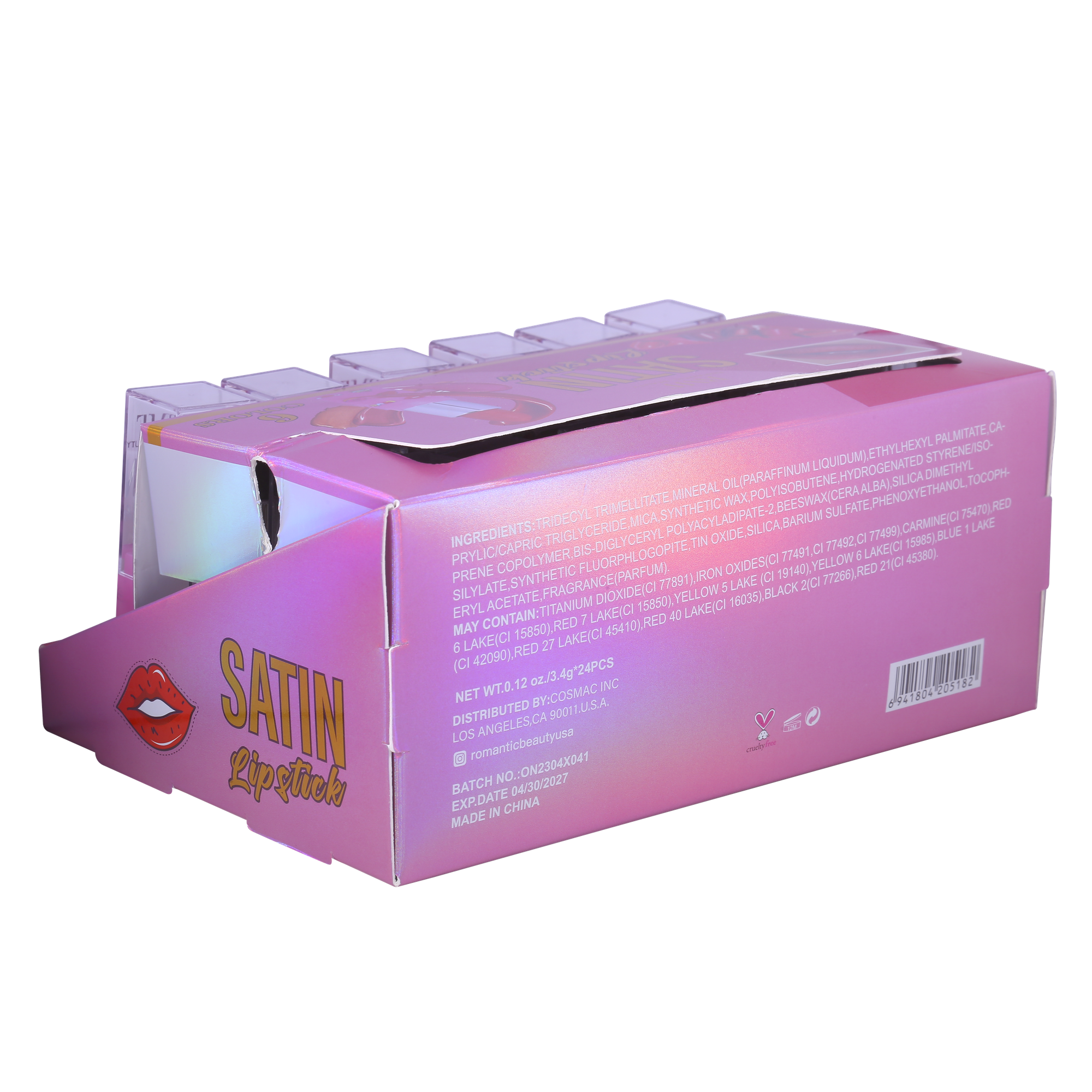 PACK 24 UNIDADES LABIAL EN BARRA "SATIN ROUGE"