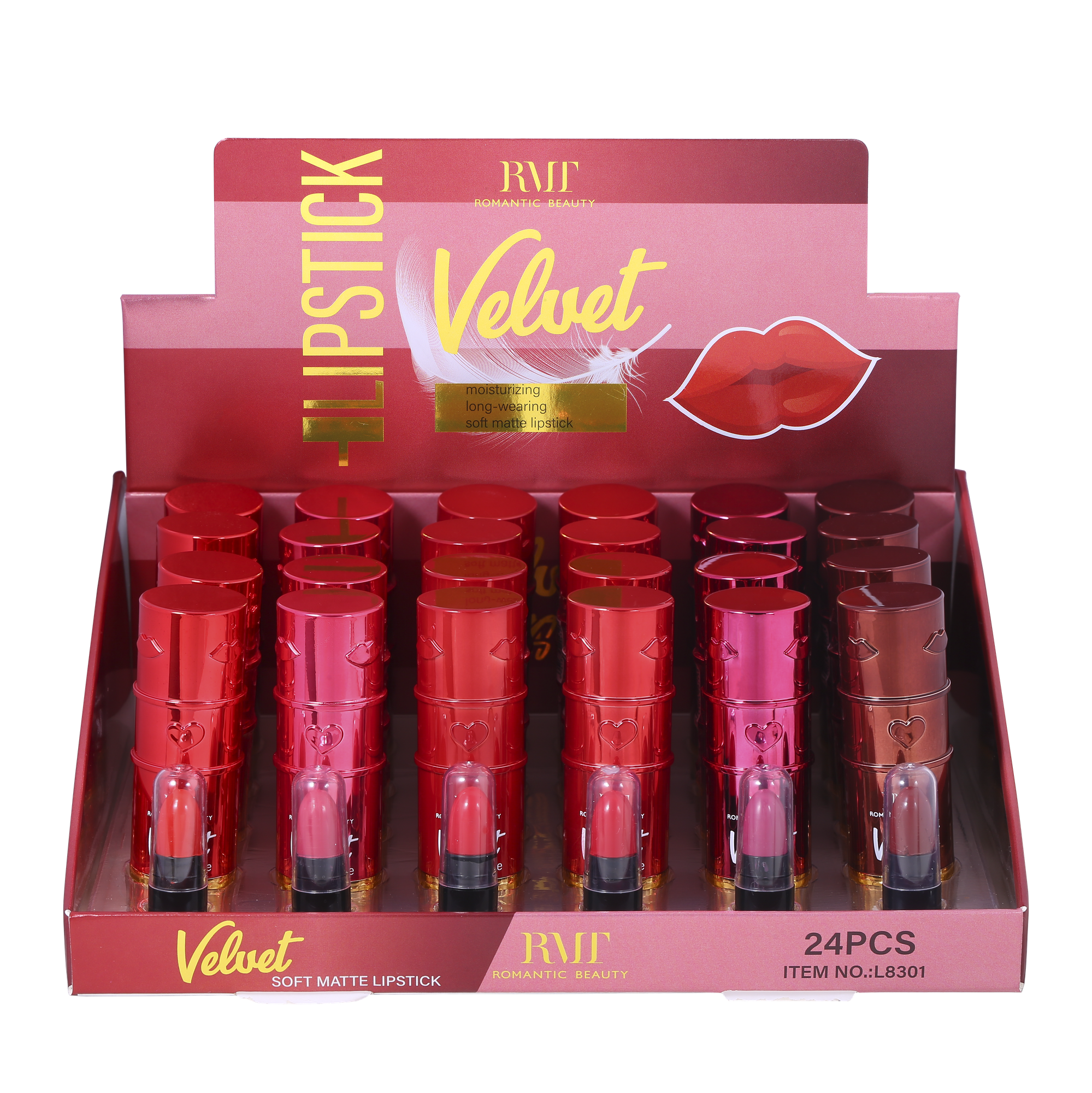 Pack 24 unidades LABIAL EN BARRA VELVET MATTE