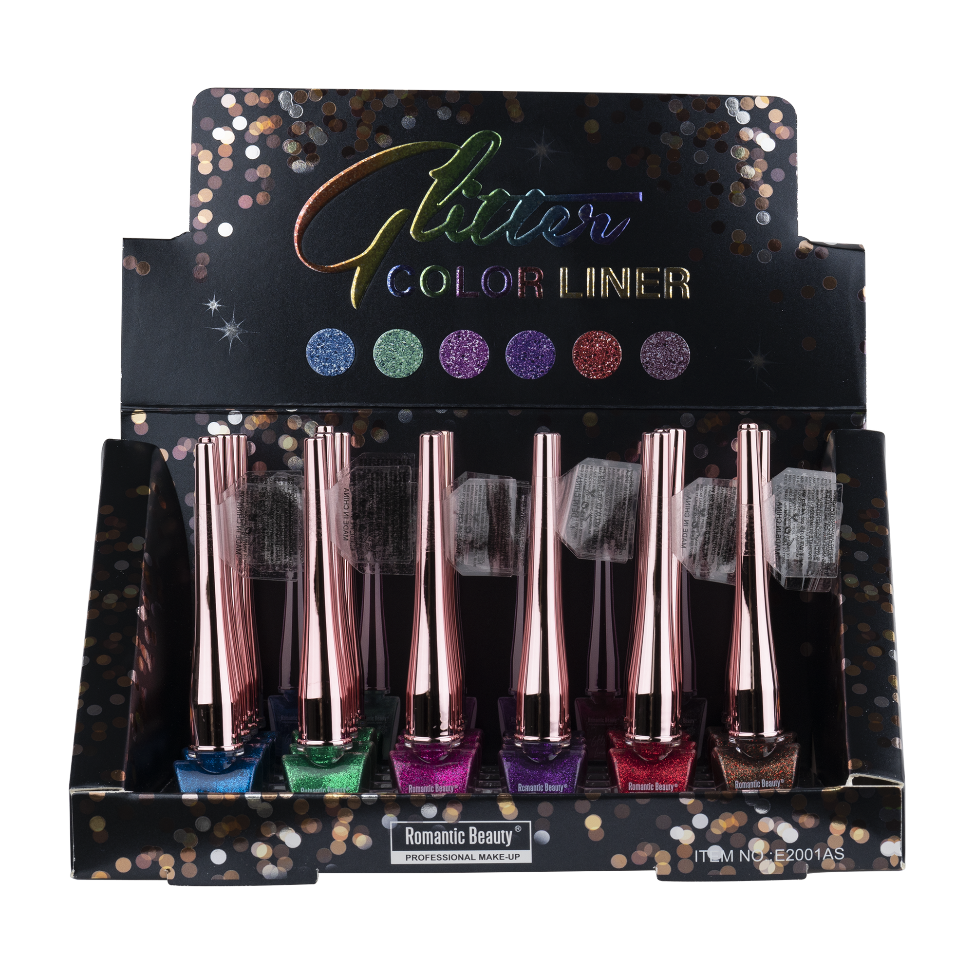 PACK 24 DELINEADORES GLITTER 