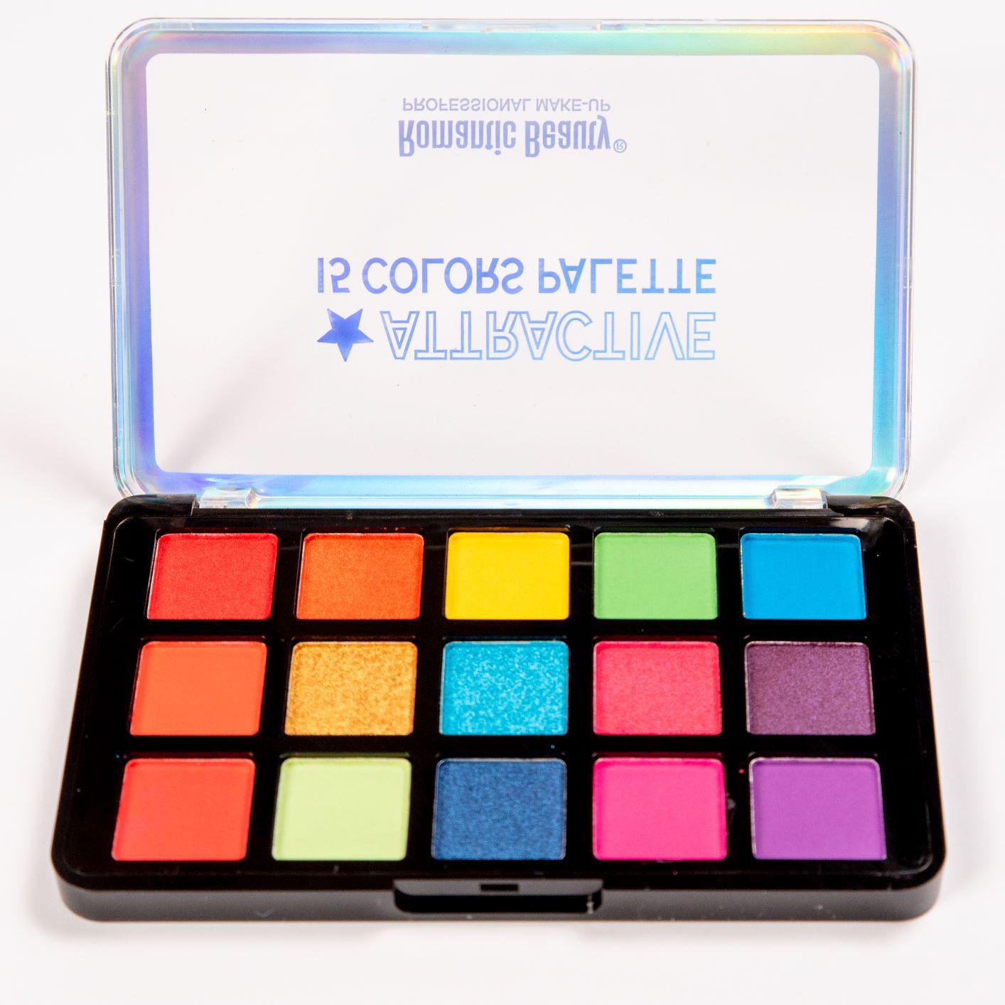 Miniatura Pack de 12 unidades Paleta de 15 sombras Romantic Beauty Attractive
