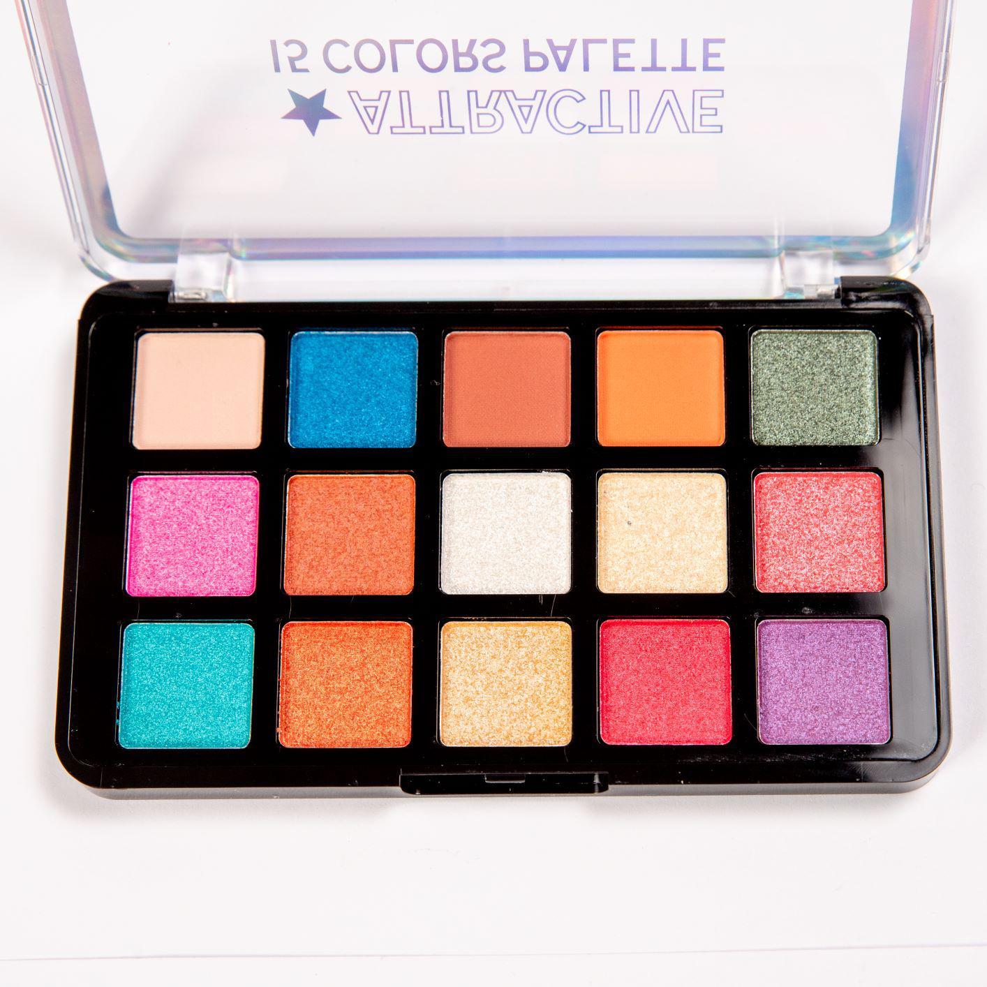 Miniatura Pack de 12 unidades Paleta de 15 sombras Romantic Beauty Attractive
