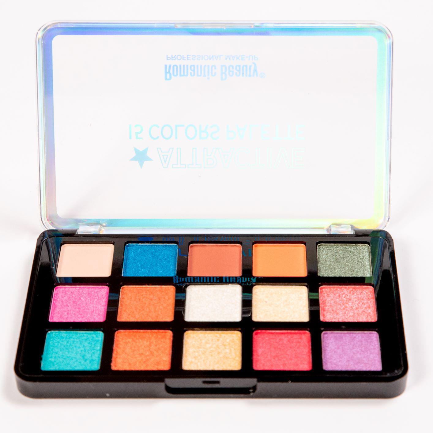 Miniatura Pack de 12 unidades Paleta de 15 sombras Romantic Beauty Attractive