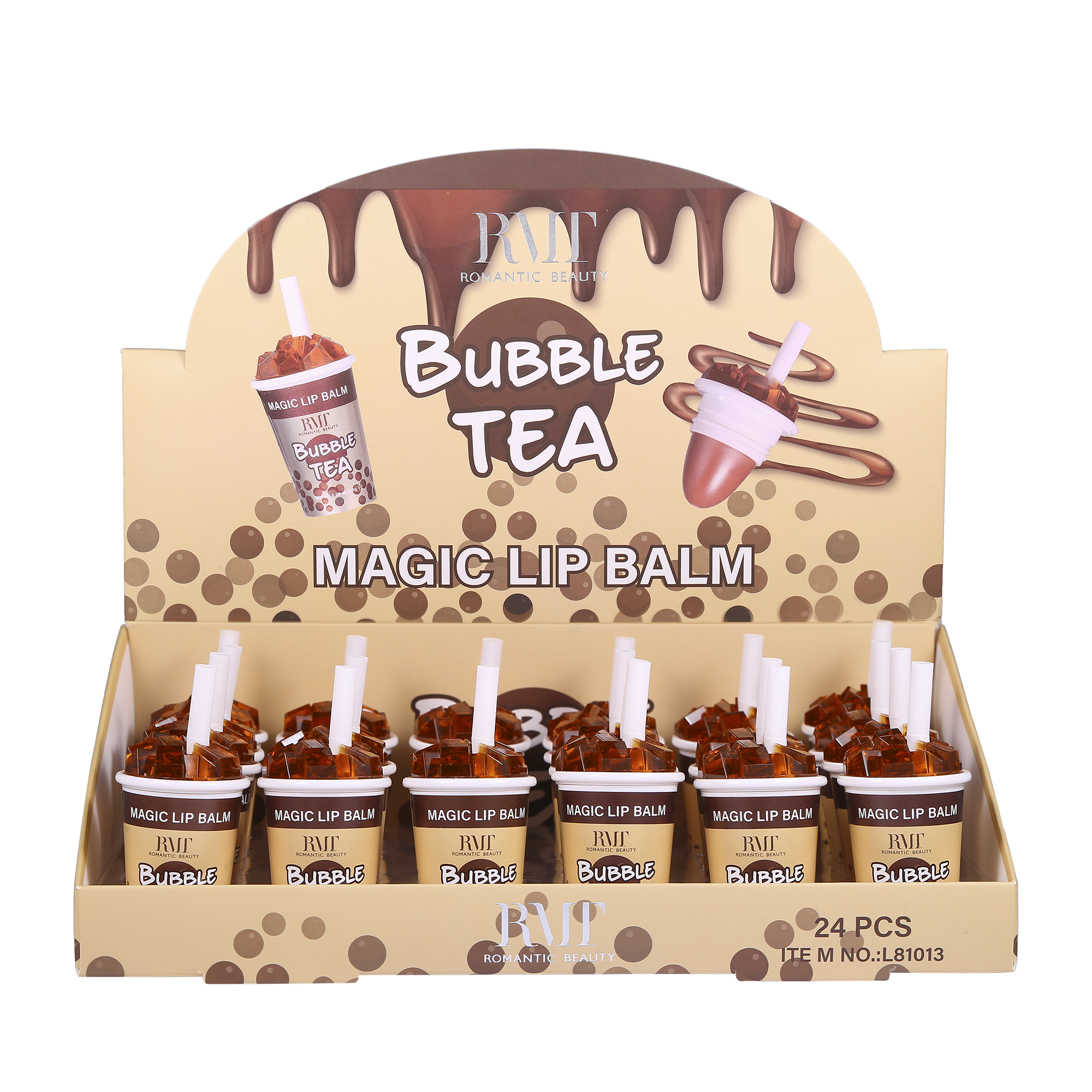 PACK DE 24 UNIDADES  MAGIC LIPBALM "BUBBLE TEA"