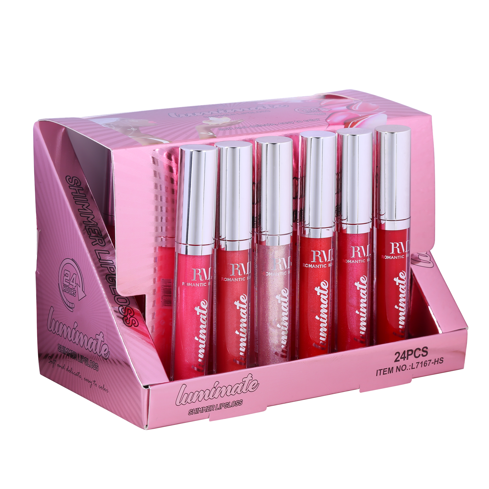 Miniatura PACK 24 UNIDADES LABIALES CON DESTELLOS "LUMINATE ROUGE"