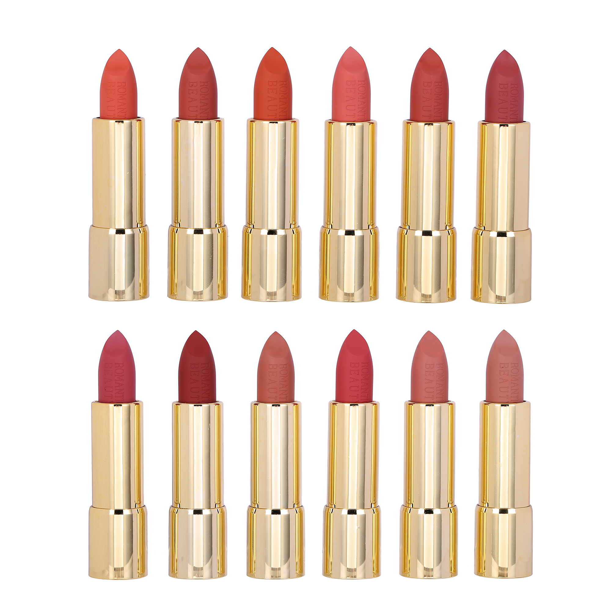 Pack 48 unidades  LIPSTICK MATTE 12 NUDE COLORS