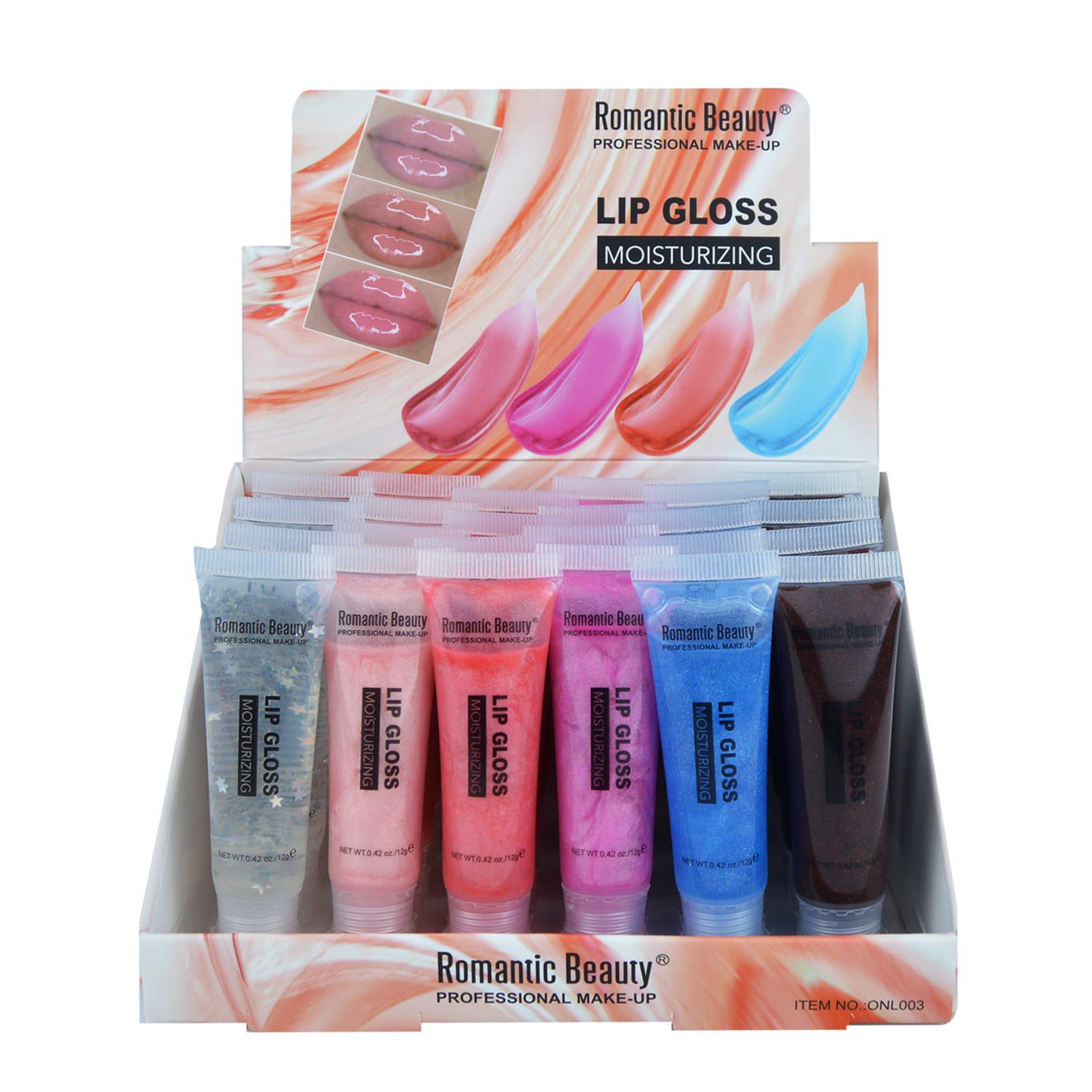 Pack de 24 unidades Aceite de labios Romantic Beauty