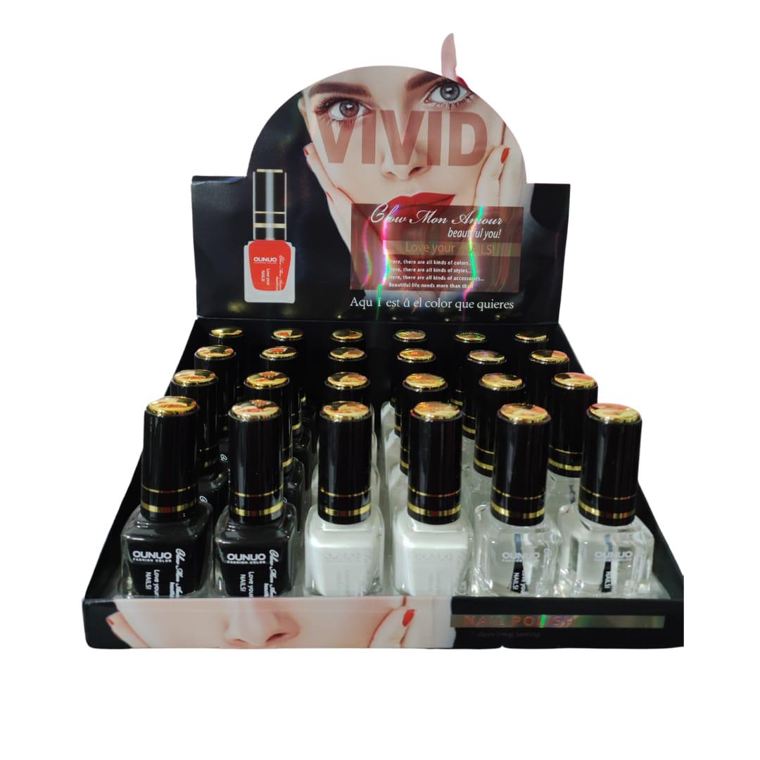 Pack de 24 esmaltes NP032 - J (MIX BLANCO, NEGRO Y TRANSPARENTE)