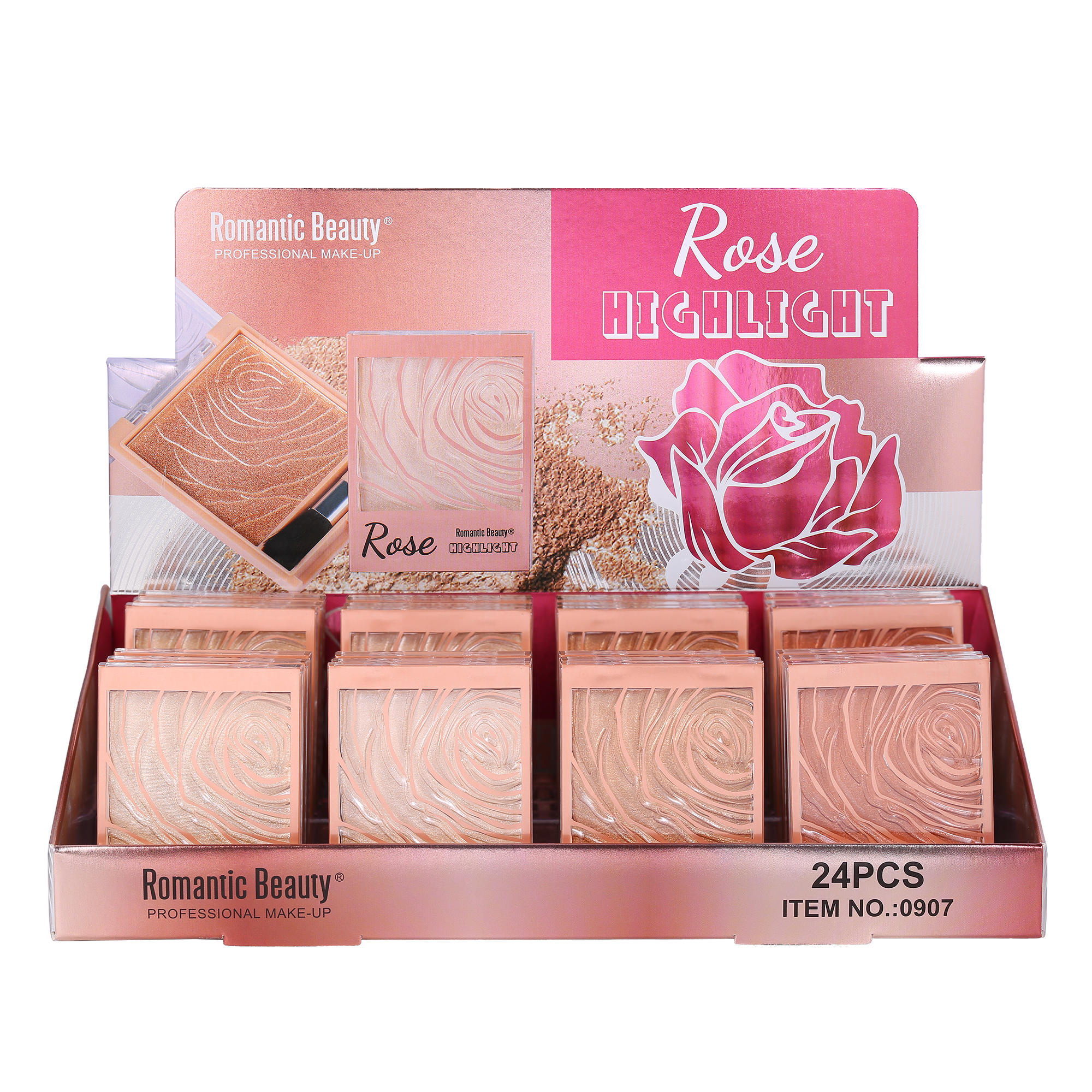Pack 24 unidades ILUMINADOR HIGHLIGHT ROSE