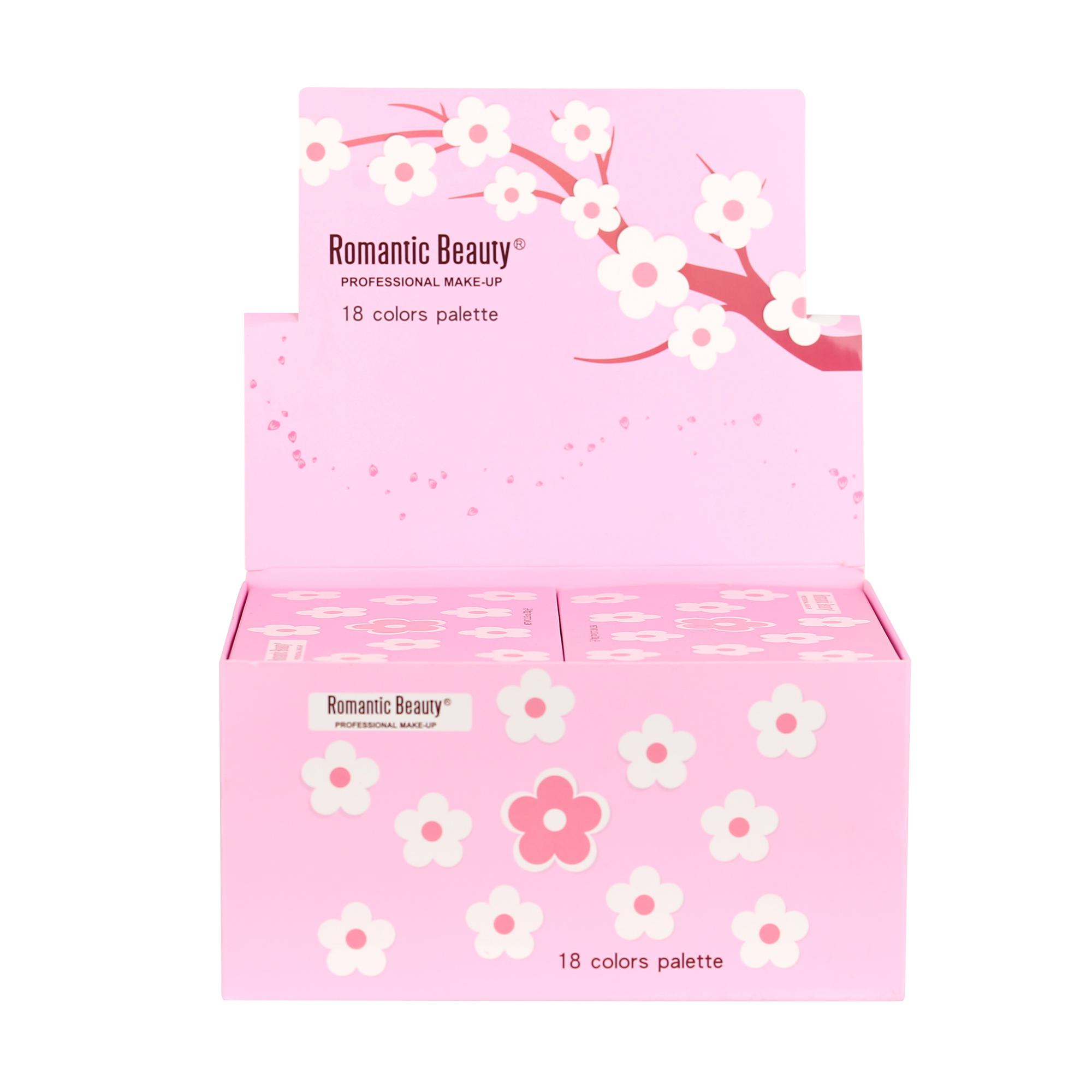Pack de 12 unidades Paleta de 18 sombras Romantic Beauty Blossom