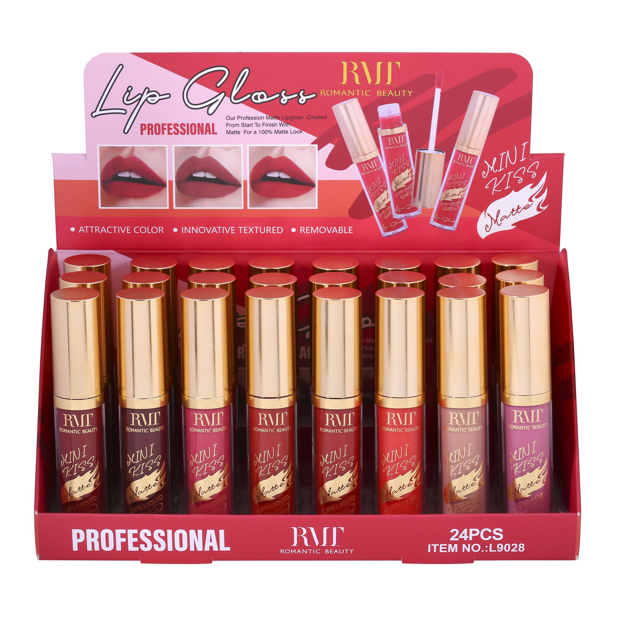 PACK 24 UNIDADES LABIAL LIQUIDO MATTE "MINI KISS" 