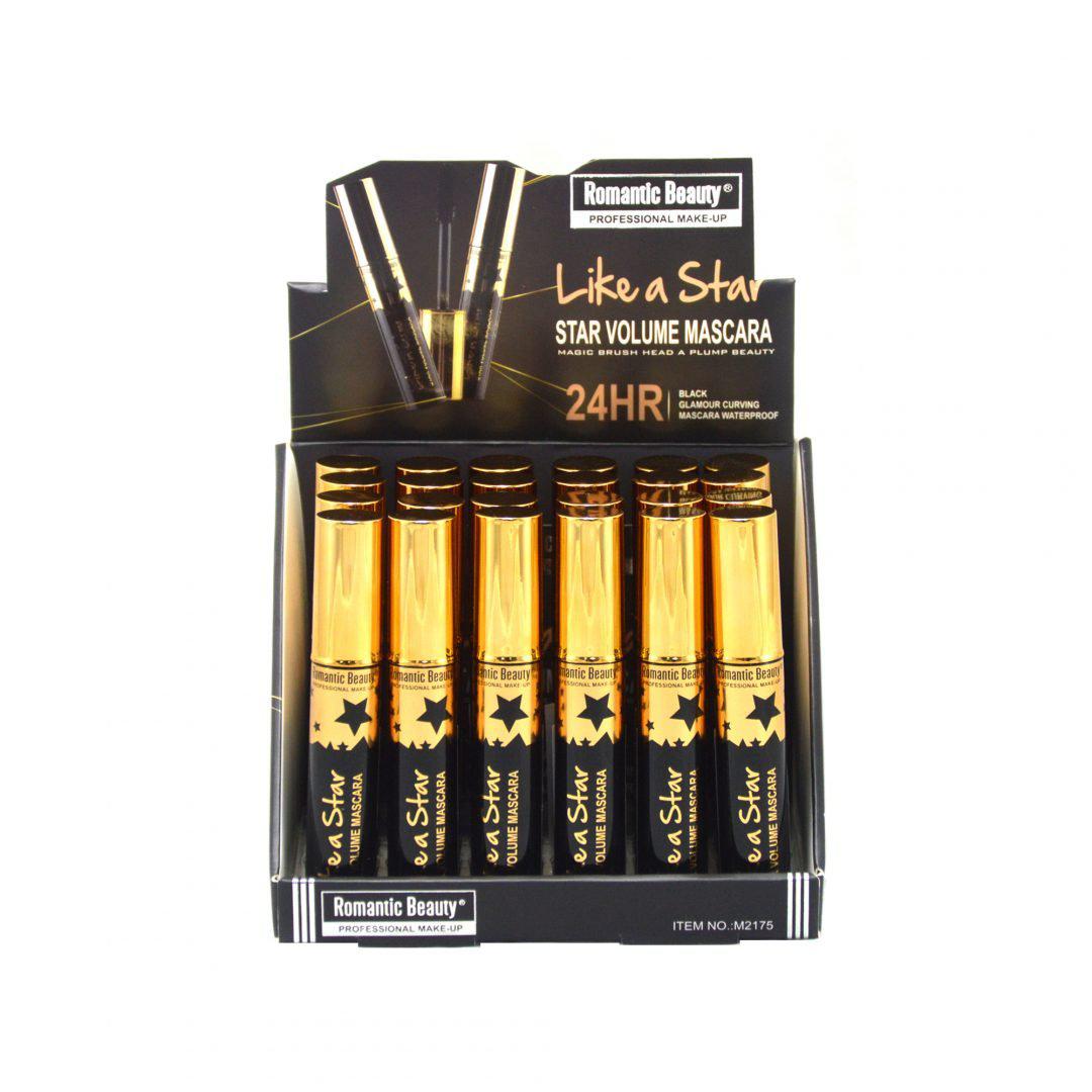 Pack de 24 unidades - Máscara de pestañas color negro "Like a star"