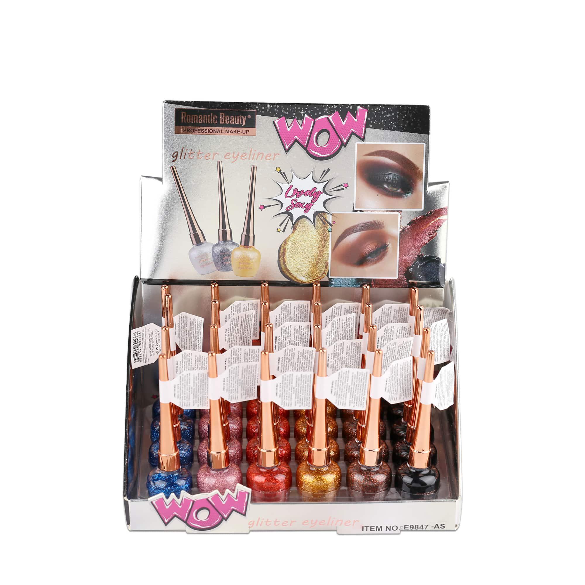 Pack de 24 unidades Delineador líquido para ojos glitter "Wow"