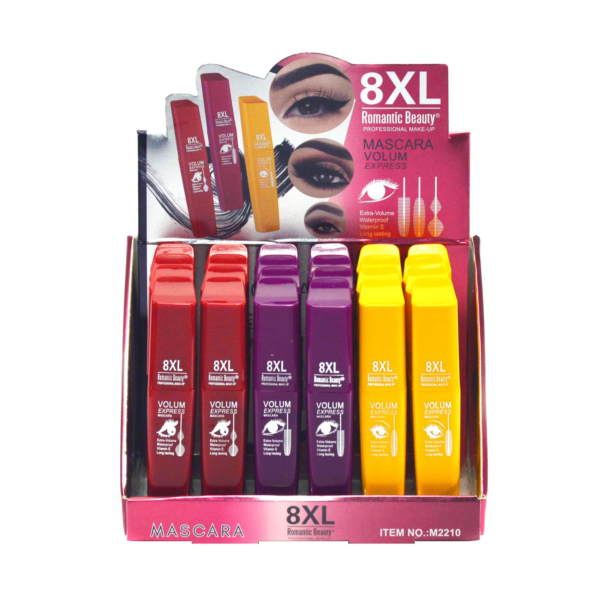 Pack de 24 unidades máscara de pestañas color negro "8XL"