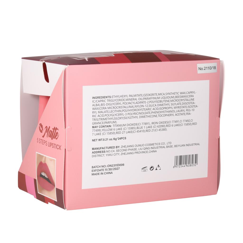 Miniatura Pack 24 unidades MATTE LIPSTICK 5 IN 1 -