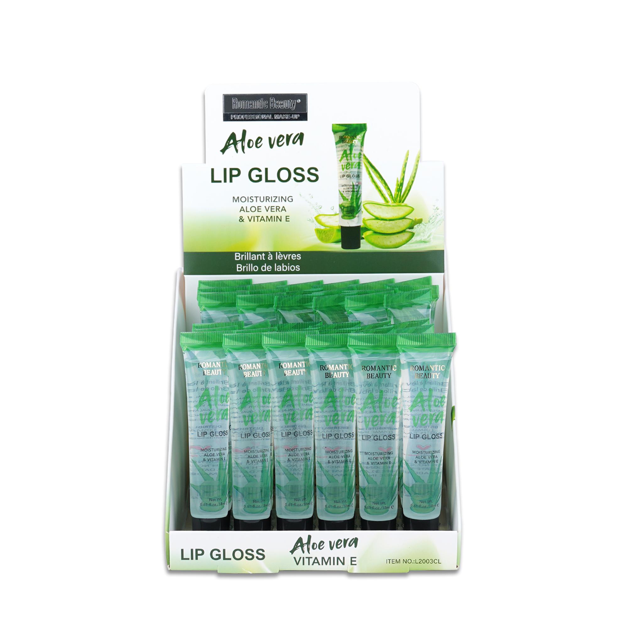 Pack 36 unidades. Lip Gloss. ALOE VERA