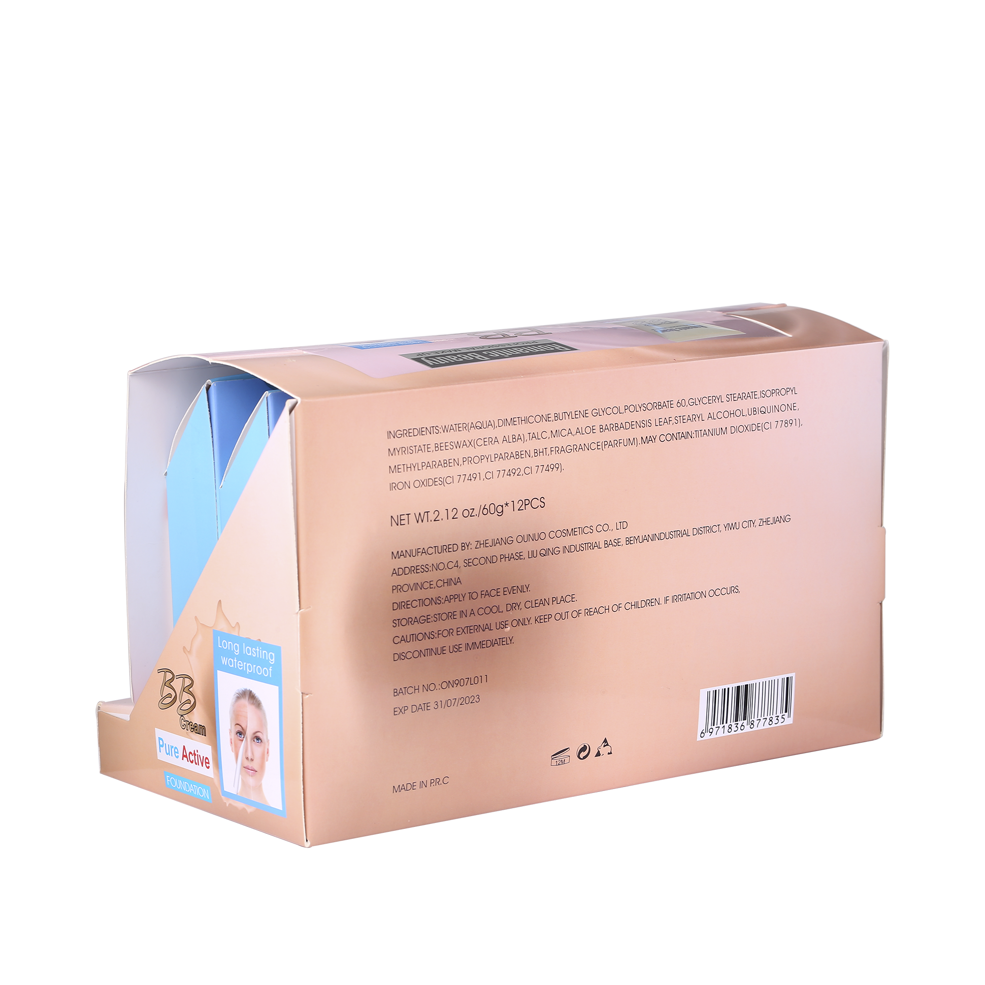 Pack de 12 unidades, BB CREAM PURE ACTIVE