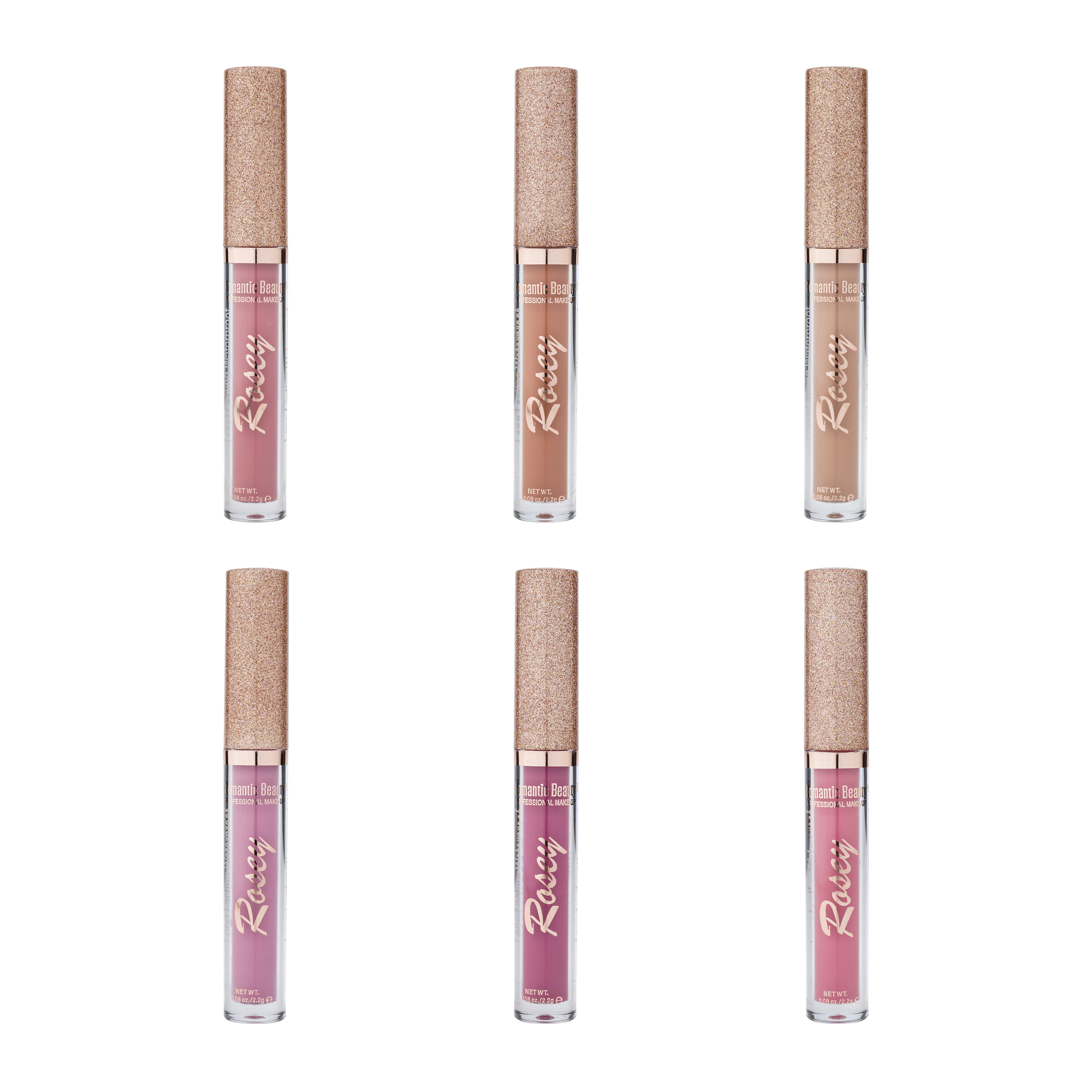 PACK 36 UNIDADES LIP GLOSS 6 TONOS "ROSEY"