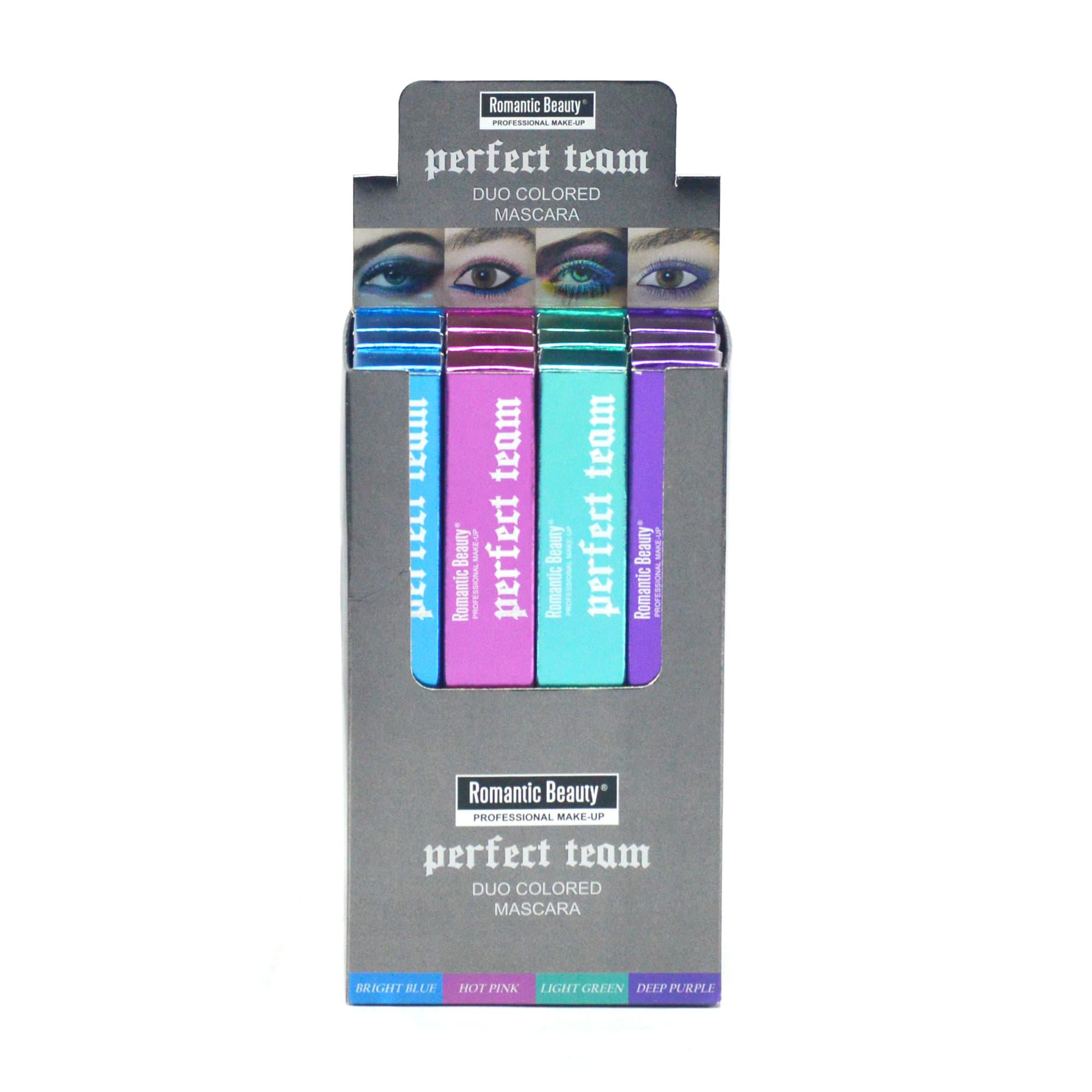 Pack de 12 unidades máscara de colores para pestañas "PERFECT TEAM"