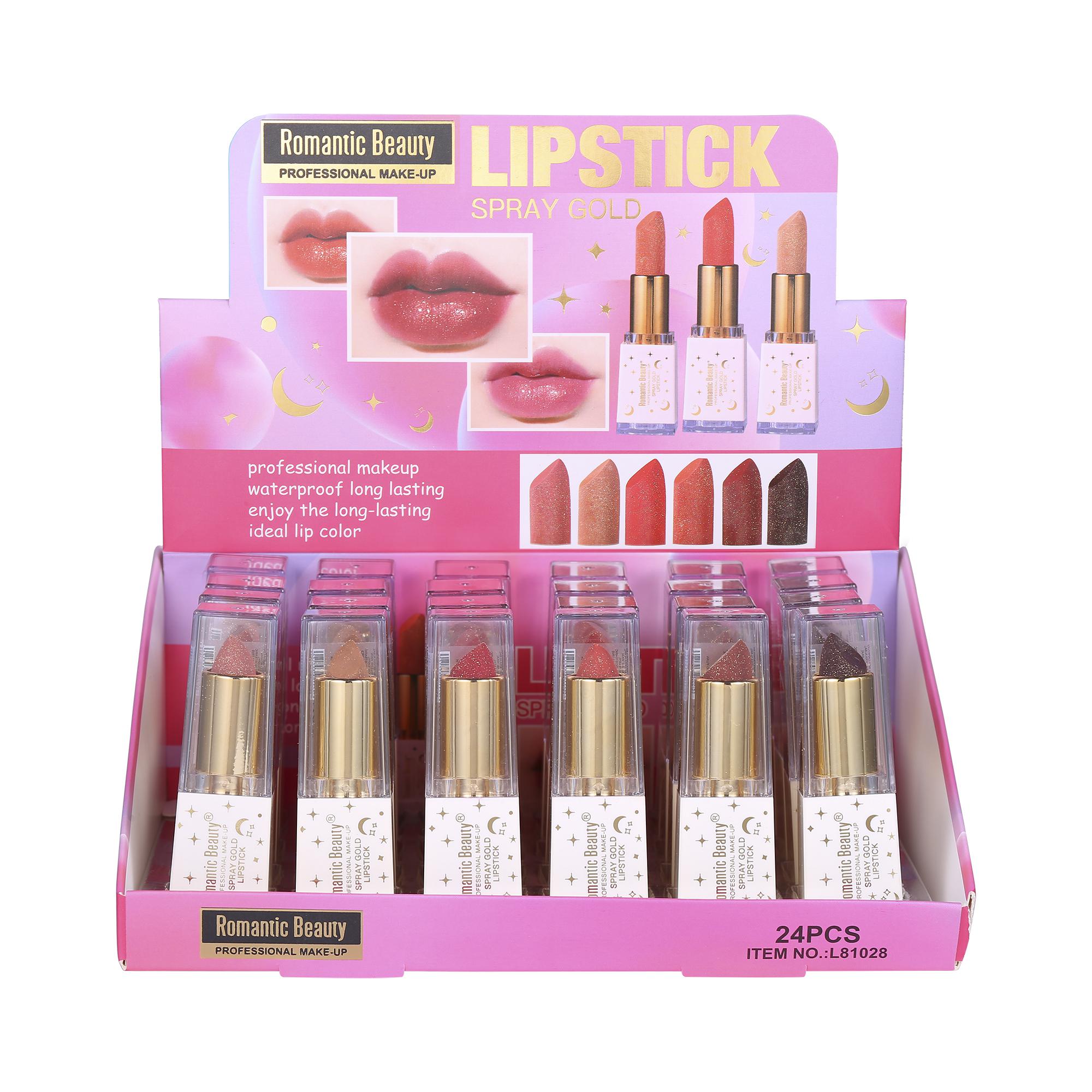 Pack 24 unidades LIPSTICK SPRAY GOLD