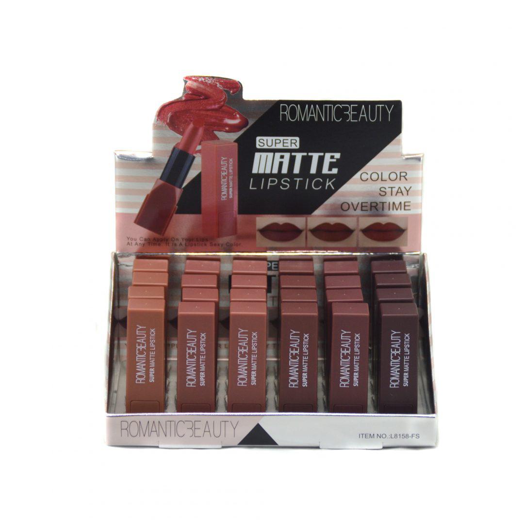 Pack de  24 unidades Labial de larga duración "Super matte" - Tonos oscuros