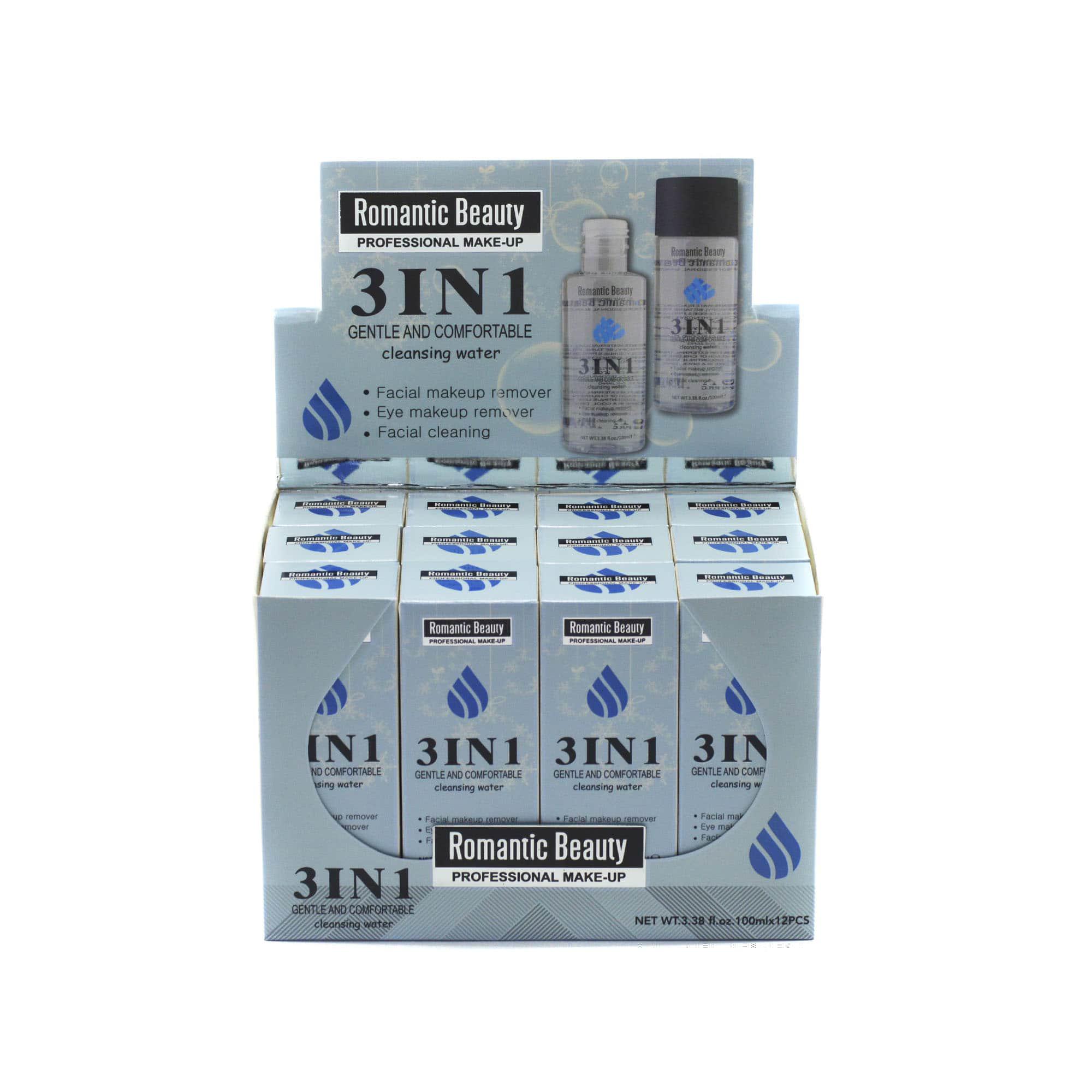 Pack de 12 unidades Agua desmaquillante para el rostro "3X1 Cleansing Water"