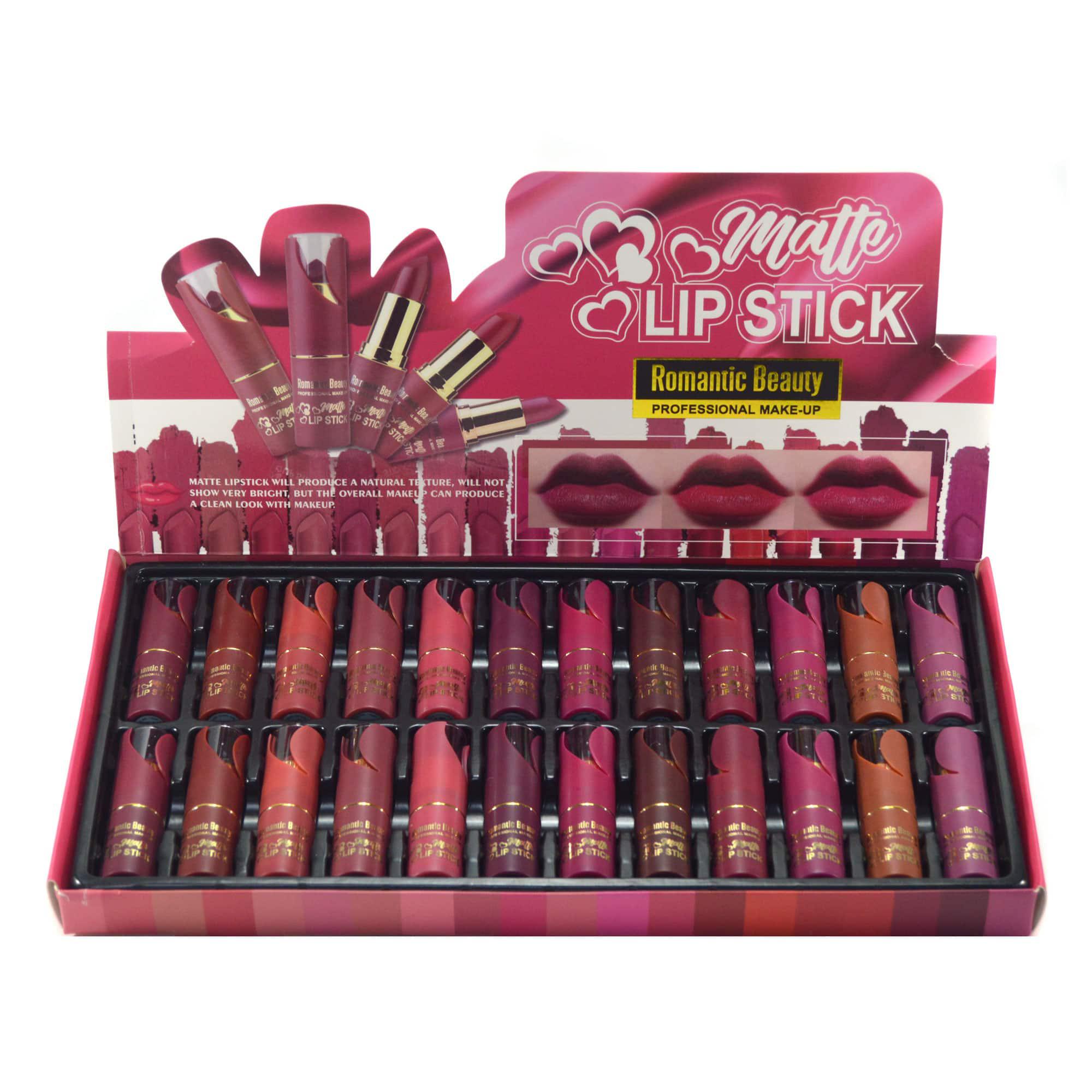 Pak de 24 unidades Labial en barra "Hearts" mate