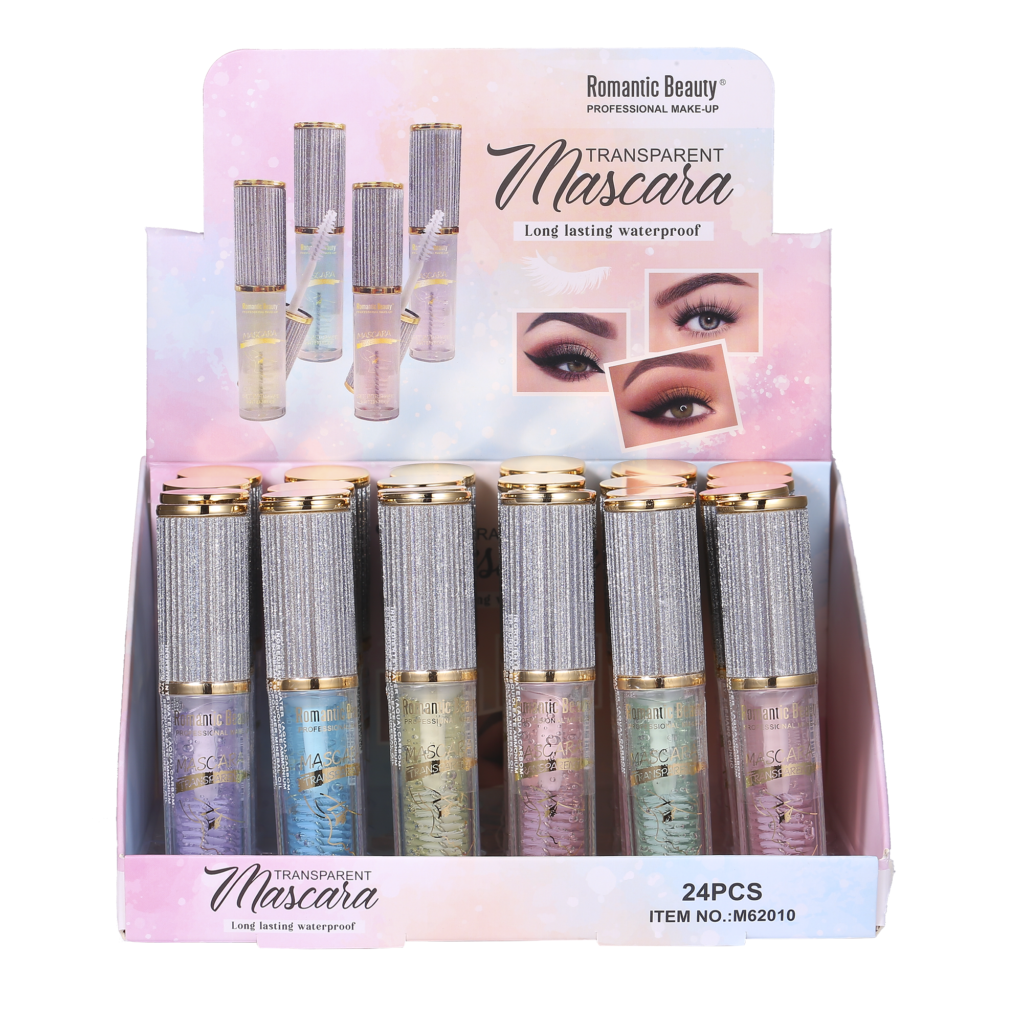 Pack de 24 unidades MASCARA DE PESTAÑAS TRANSPARENTE