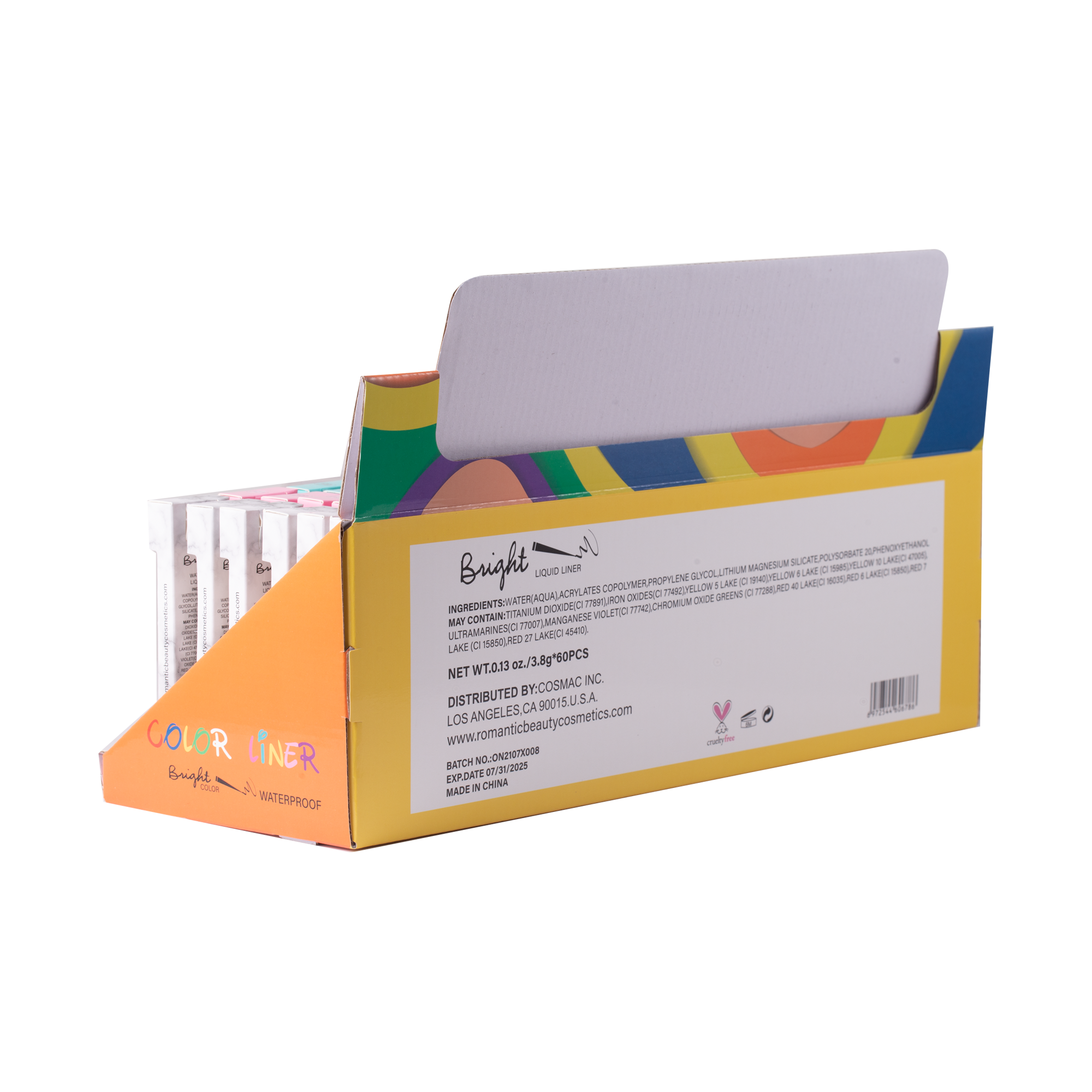 PACK DE 60 UNIDADES DELINEADOR COLOR LINER "BRIGHT COLOR"