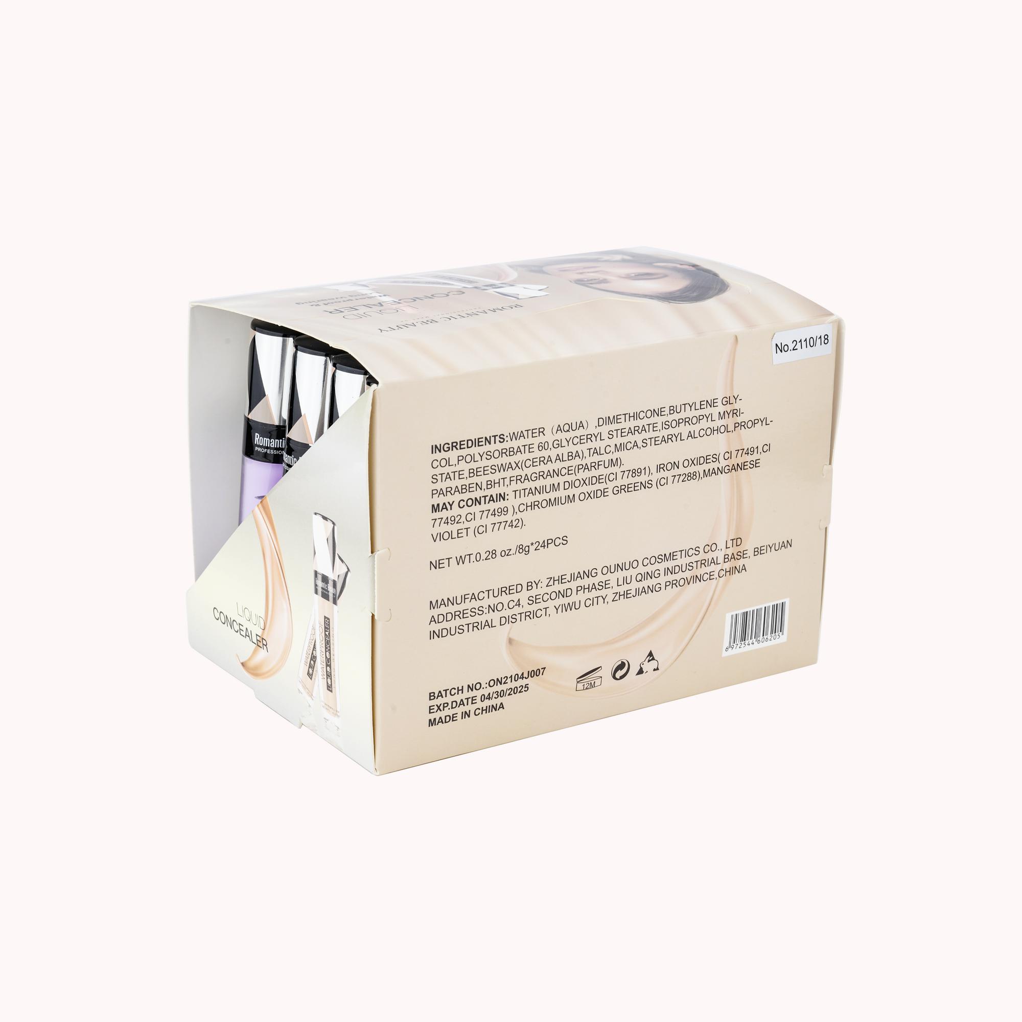 Pack de 24 unidades. Corrector de Ojeras Líquido WATERPROOF.