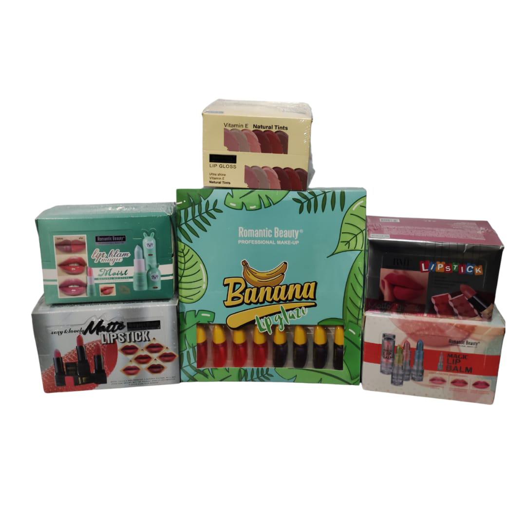 6 Pack de Labiales Surtidos  144 unidades