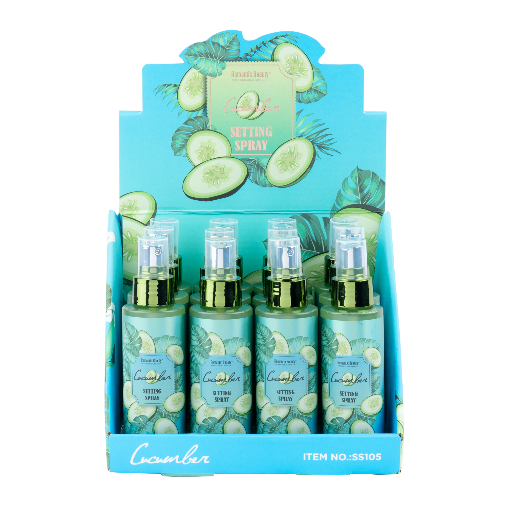 Pack 12 unidades. SETTING SPRAY. CUCUMBER.