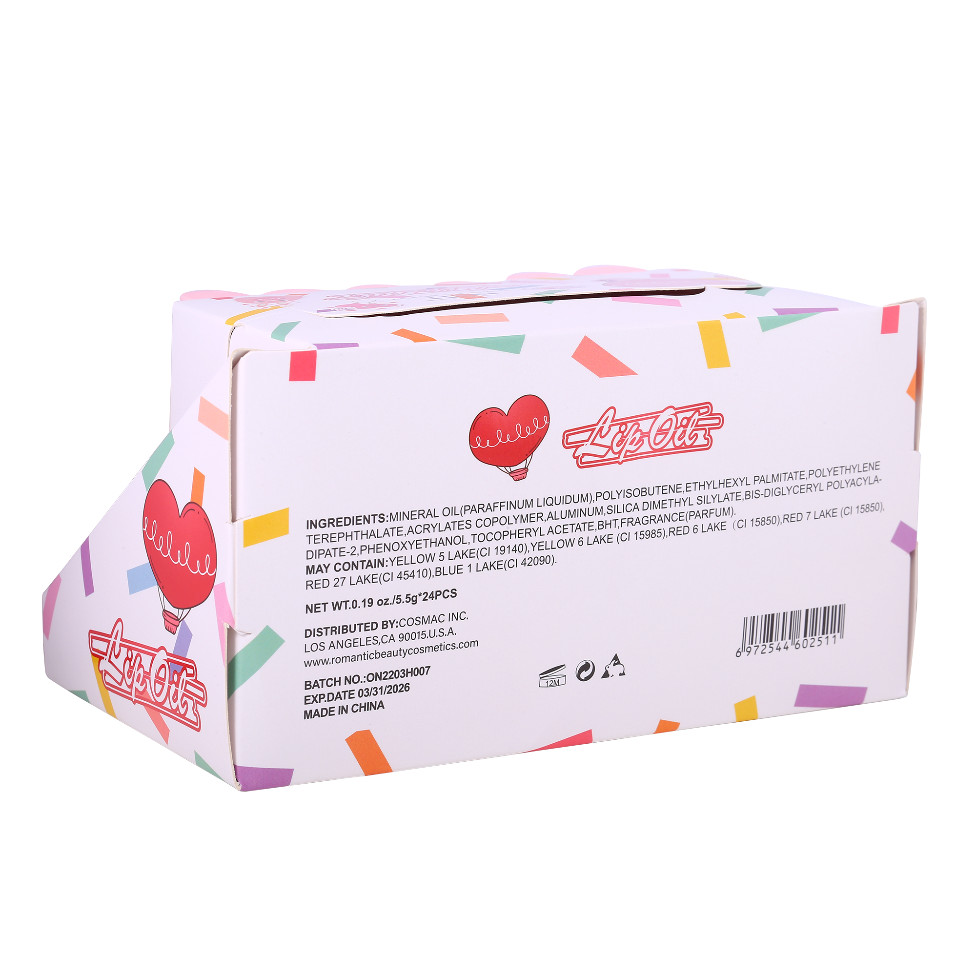 Miniatura Pack 24 unidades ACEITE DE LABIOS LOVE YOU