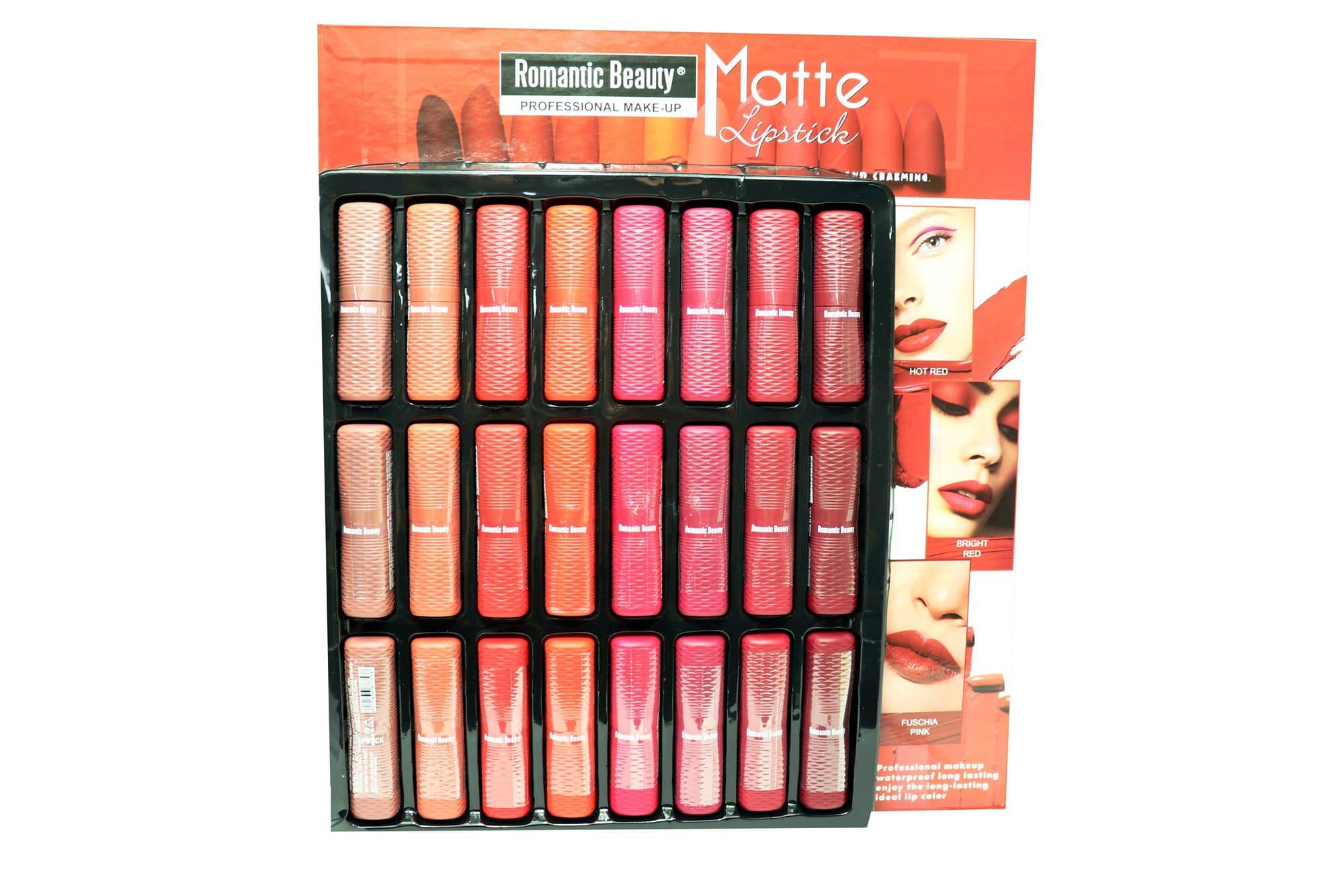 Pack de 24 Unidades - Labial Matte Lipstick 8 Tonalidades