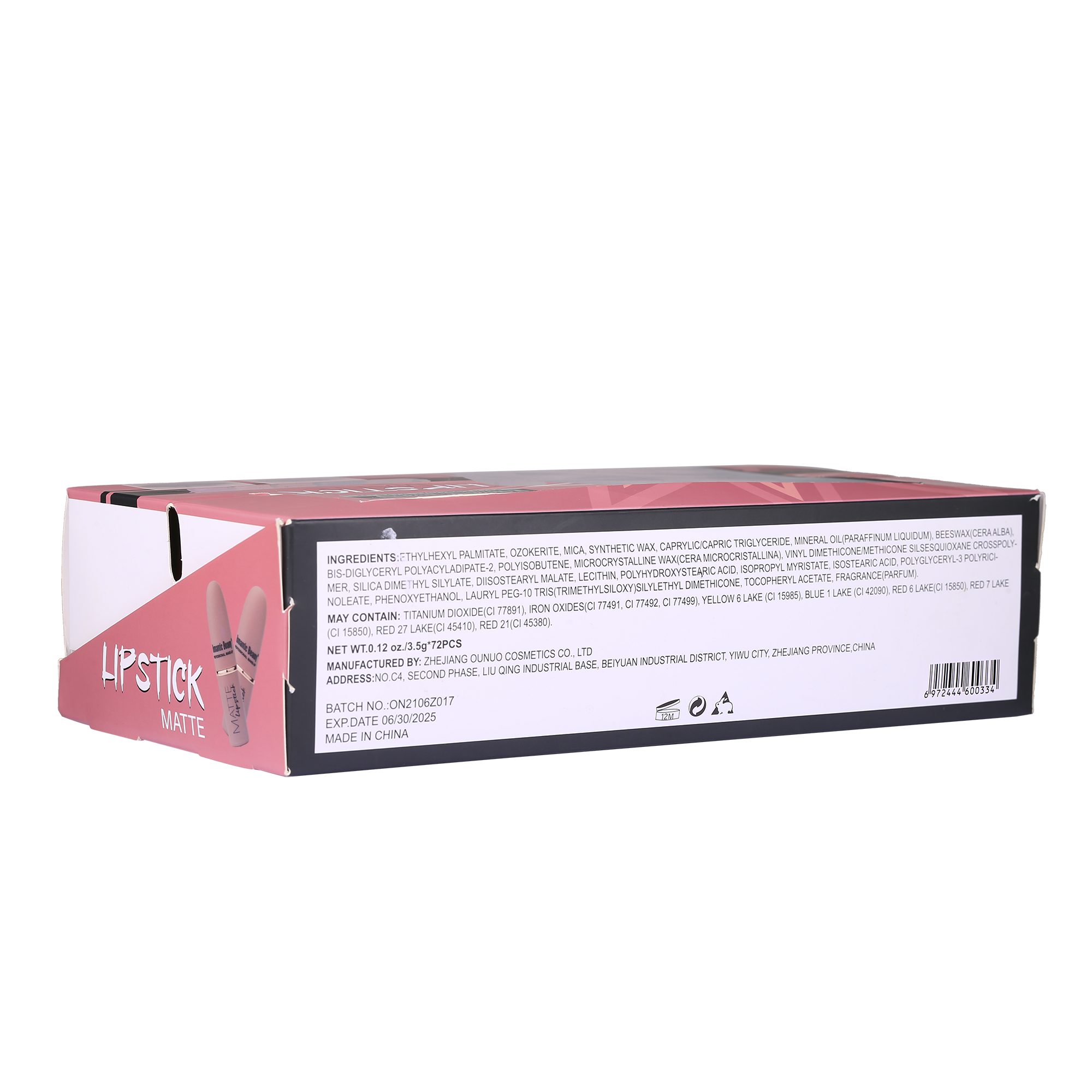 Pack de 72 unidades LABIAL EN BARRA MATTE