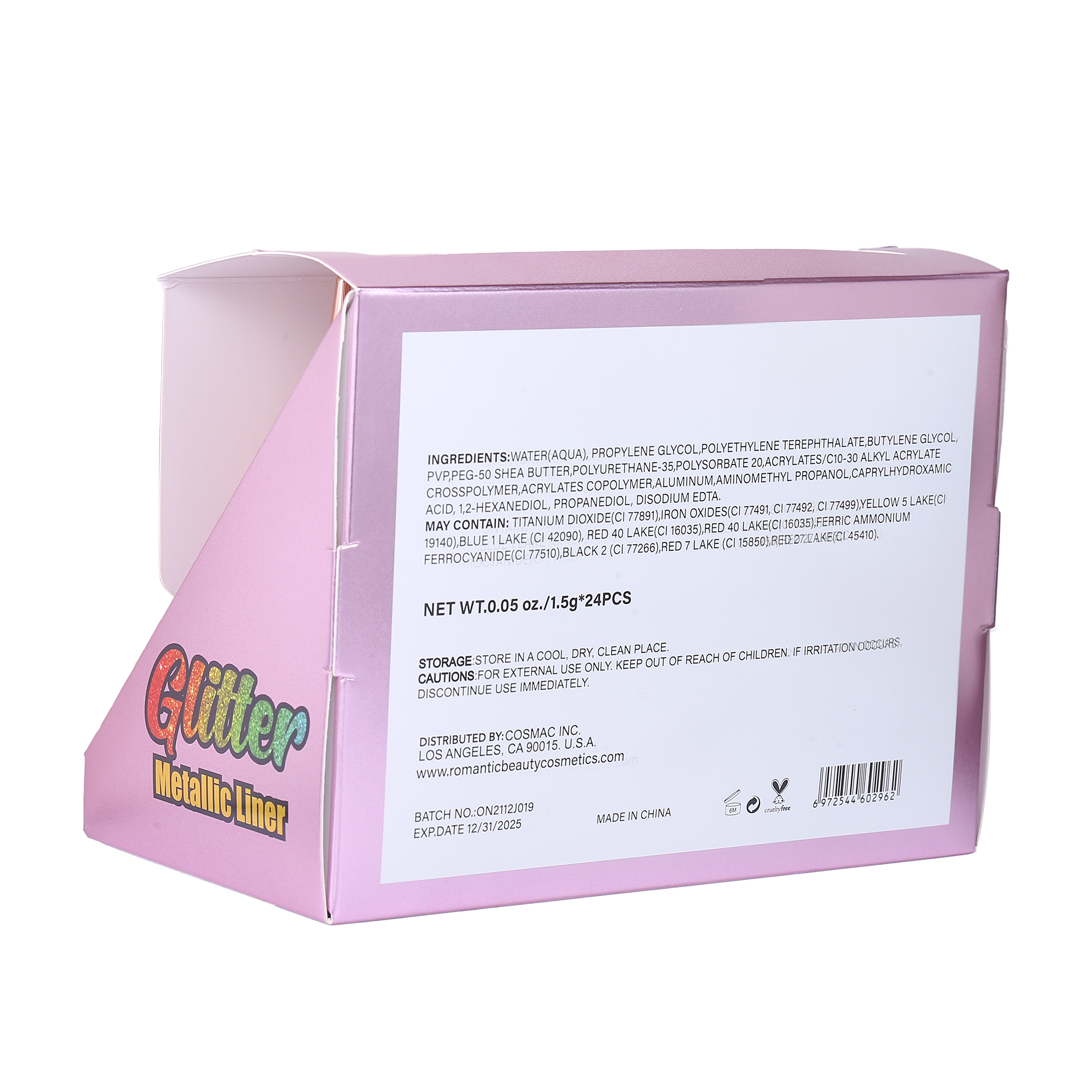 Pack 24 unidades DELINEADOR GLITTER METALLIC LINER
