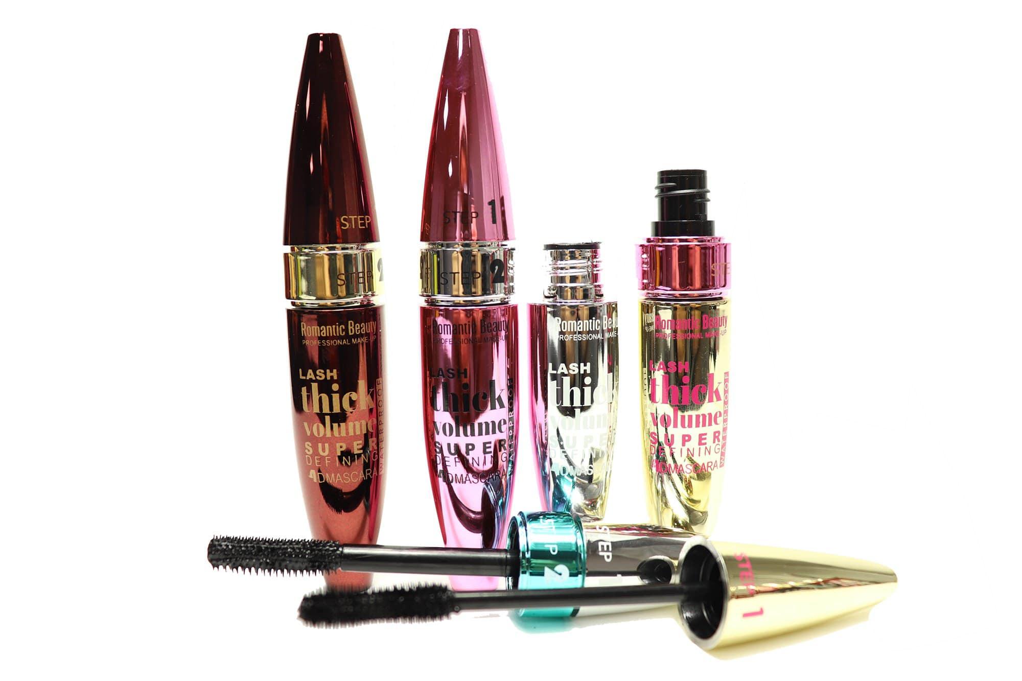Pack de 24 unidades Máscara de pestañas color negro «THIK VOLUME LASHES»