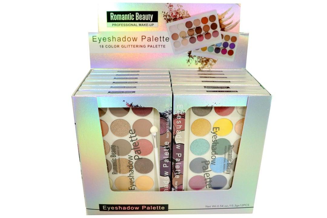 Pack de 12 unidades Paleta de sombras "GLITTERING PALLETE"