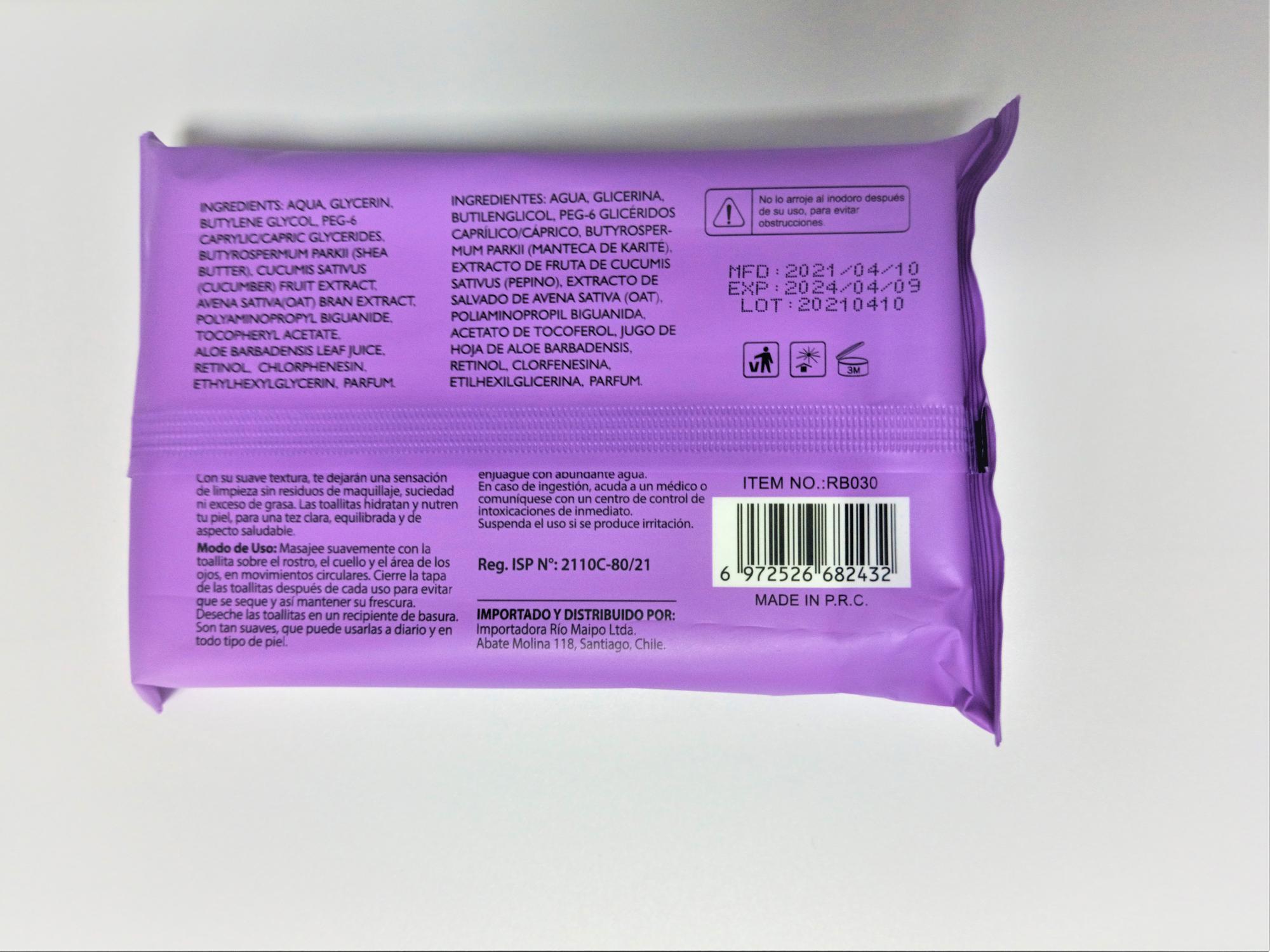 TOALLITAS DESMAQUILLANTES VIOLETA