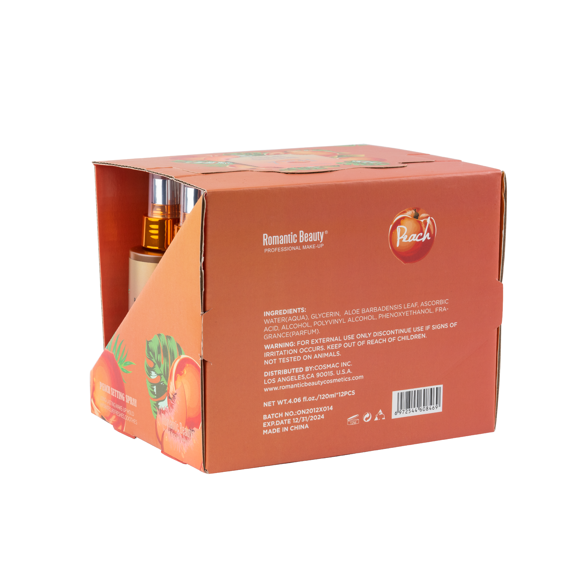 Miniatura Pack 12 unidades. SETTING SPRAY. PEACH