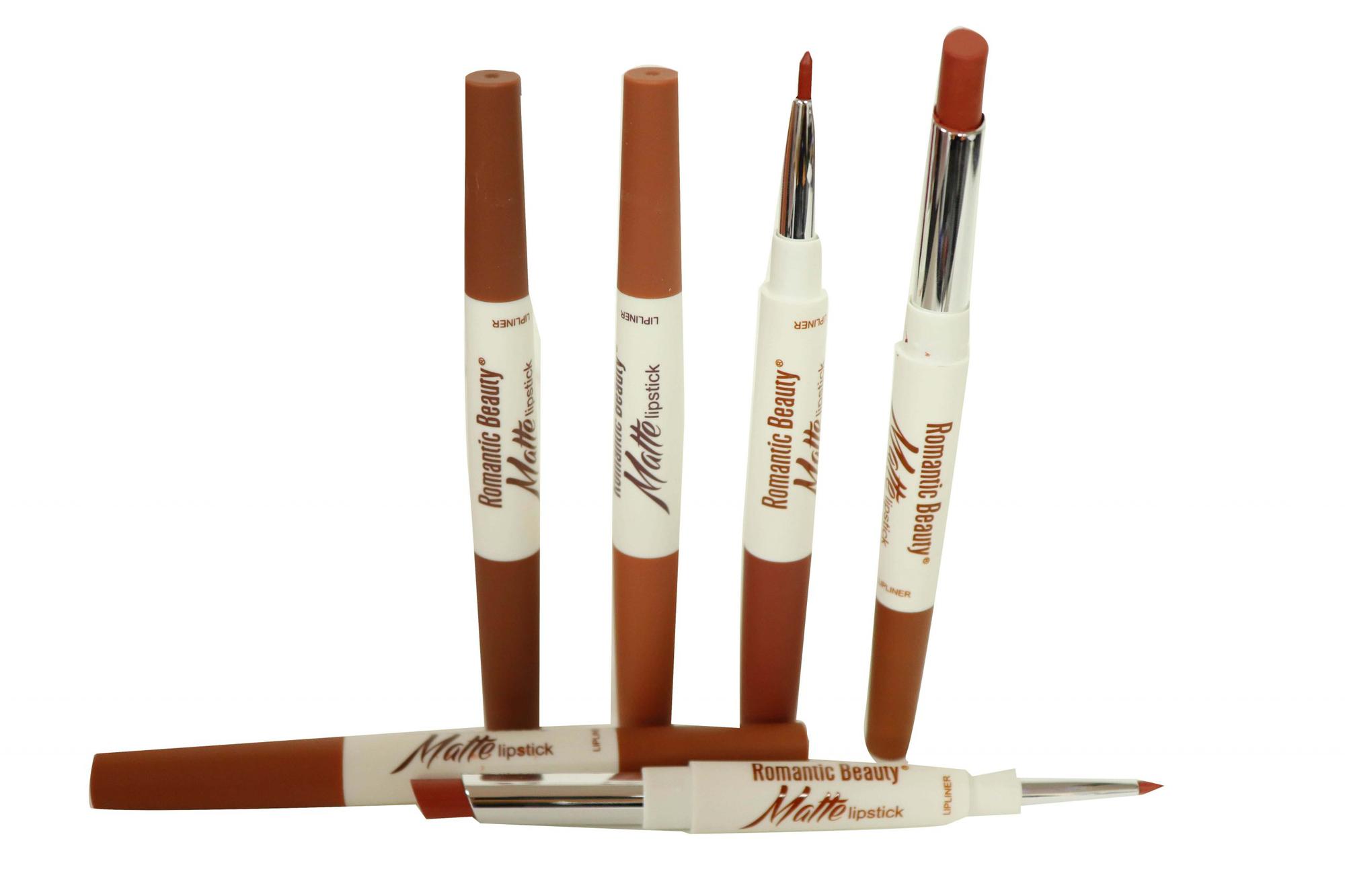 Pack de 48 unidades Labial 2 en 1 "LIPLINER+LIPSTICK"