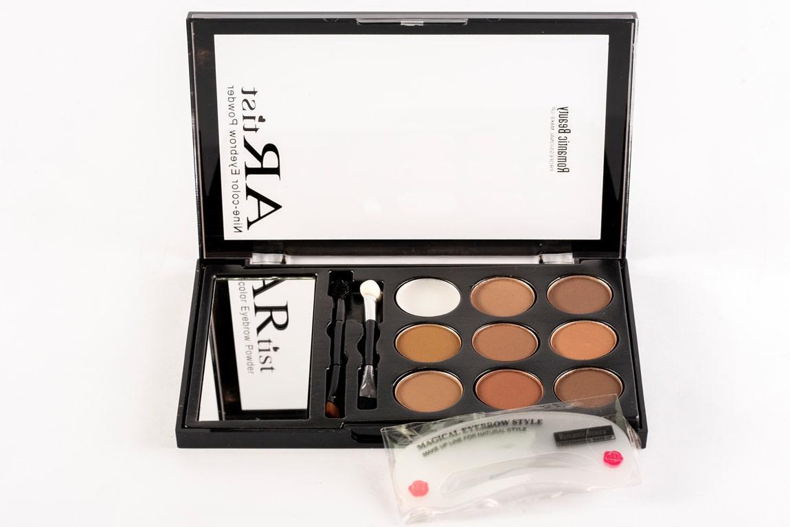 Miniatura Pack de 12 unidades Paleta de 9 colores para cejas + Perfilador