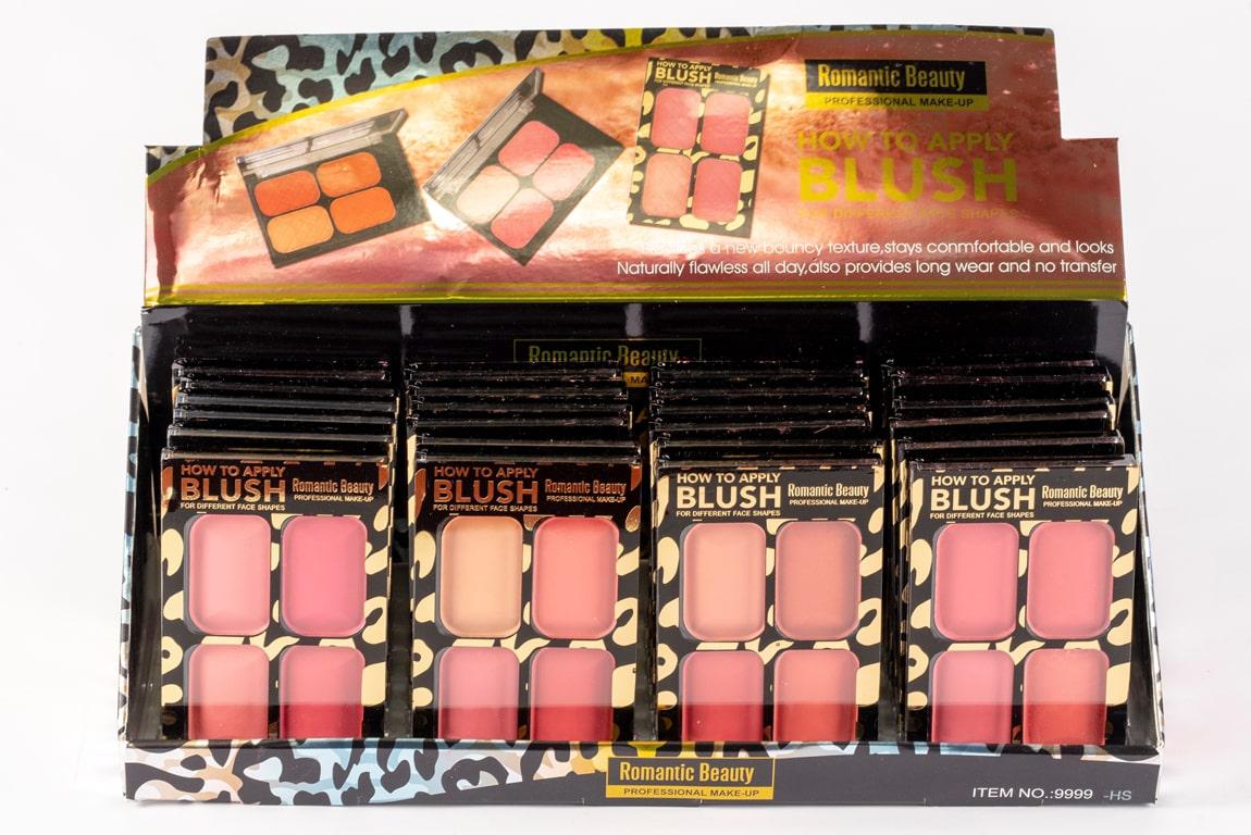 Pack de 24 unidades Paleta de 4 Rubores «HOW TO APPLY BLUSH» tonos rosas
