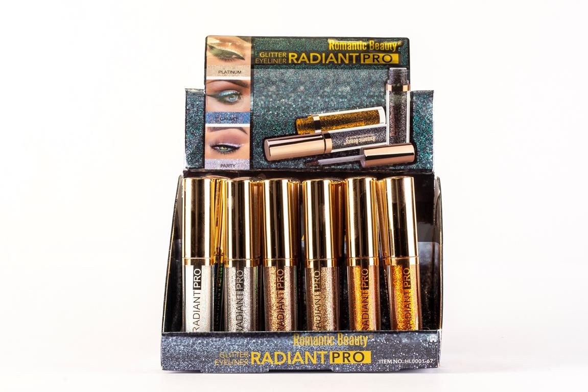 Pack de 24 unidades Delineador de ojos efecto glitter "RADIANT PRO"