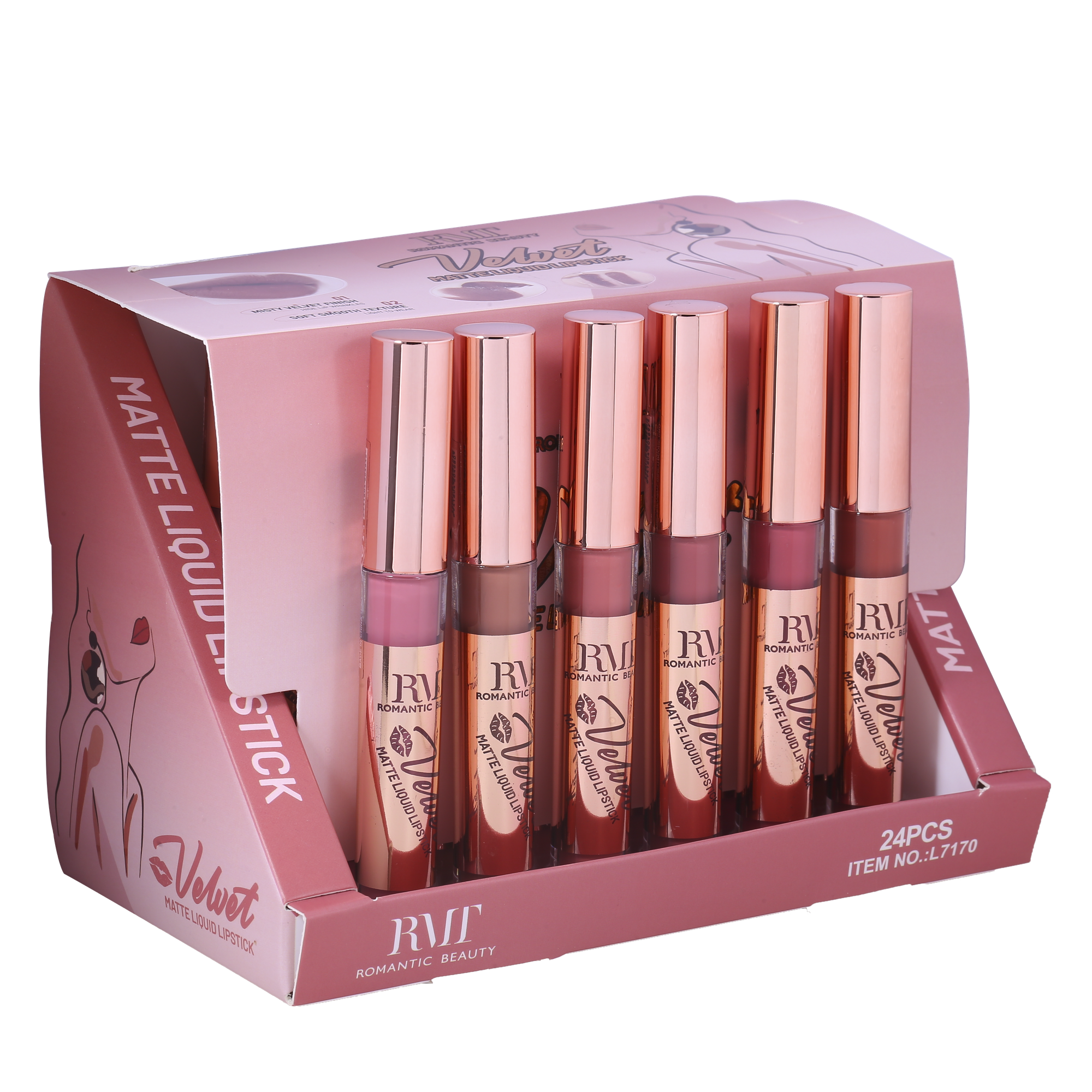 Miniatura PACK 24 UNIDADES LIP GLOSS 6 TONOS NUDE "VELVET"