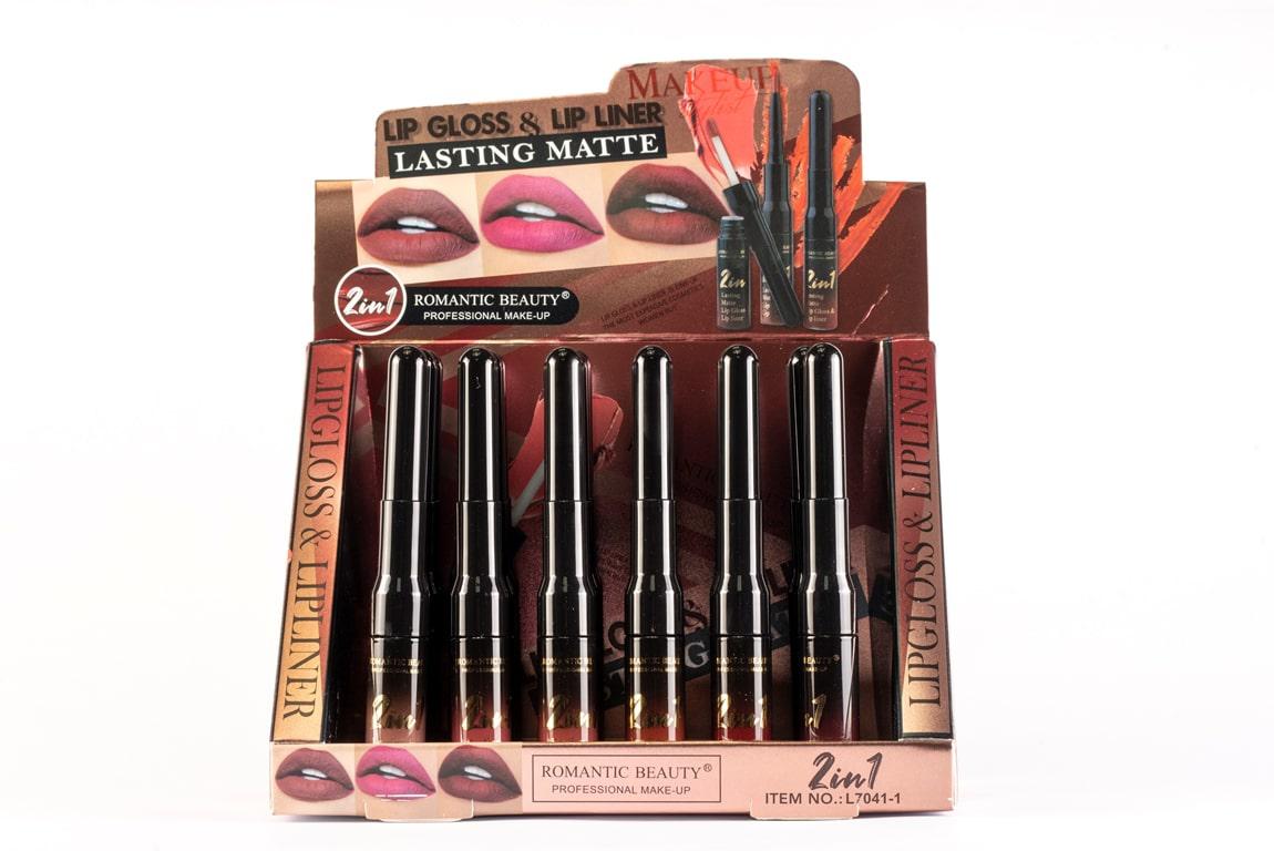 Pack de 24 unidades Labial + LipLiner "2X1 LASTING MATTE"