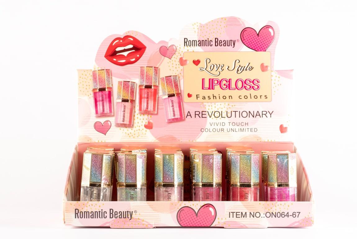 Pack de 24 unidades Brillo de labios "LOVE STYLE LIPGLOSS"